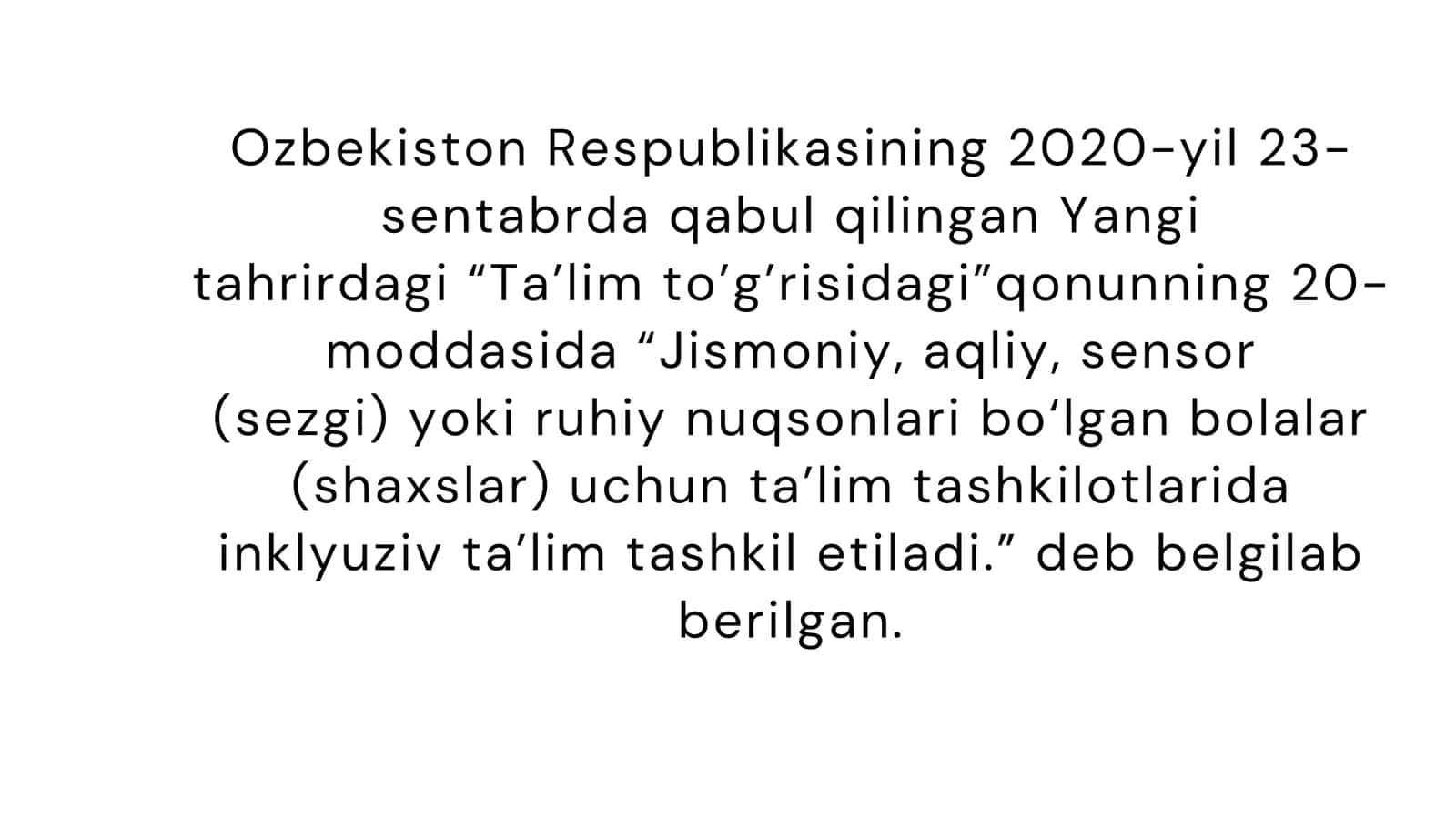 Inkyuliz ta'lim faniga kirish 3