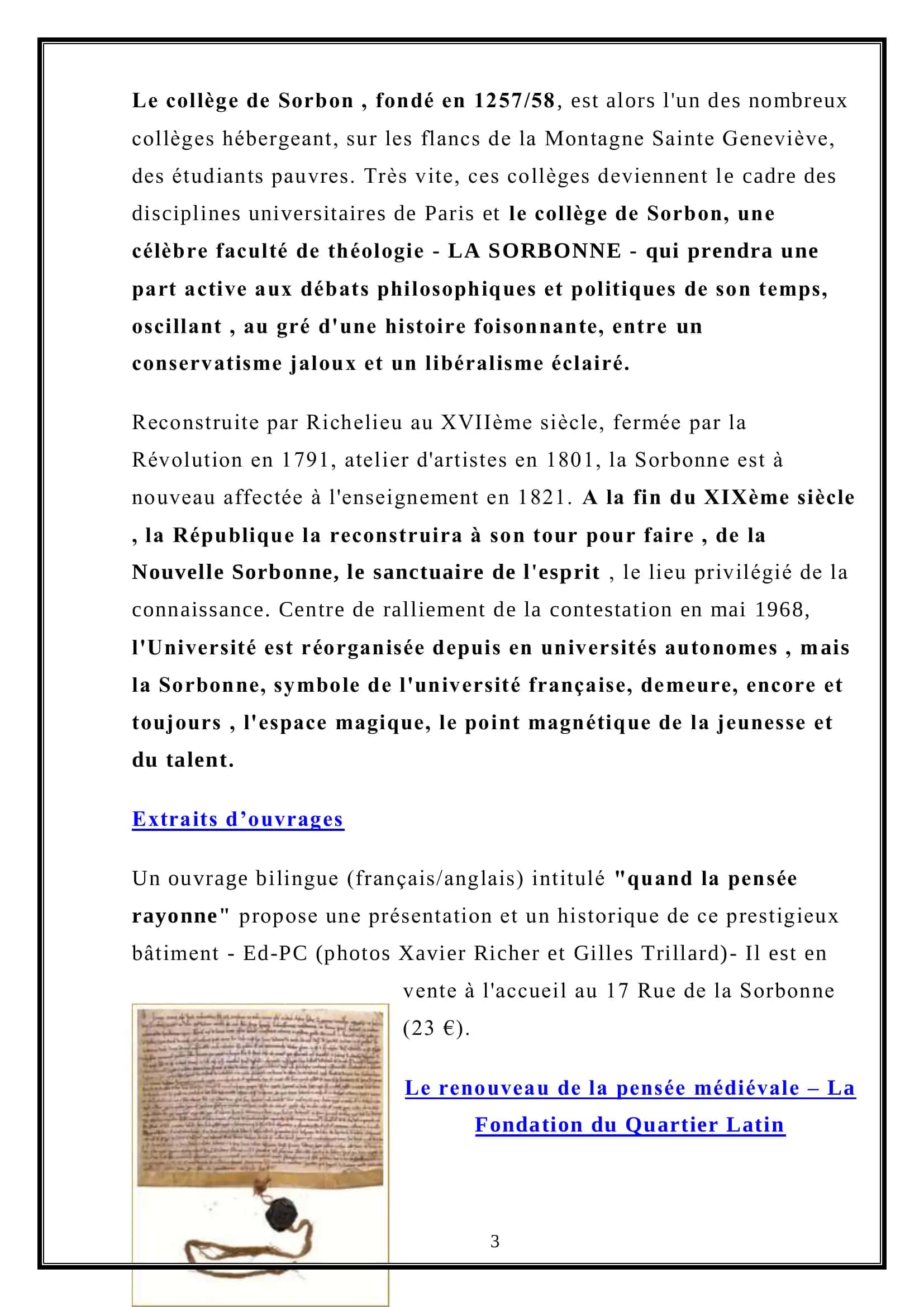 UNIVERSITY SORBONNE 3