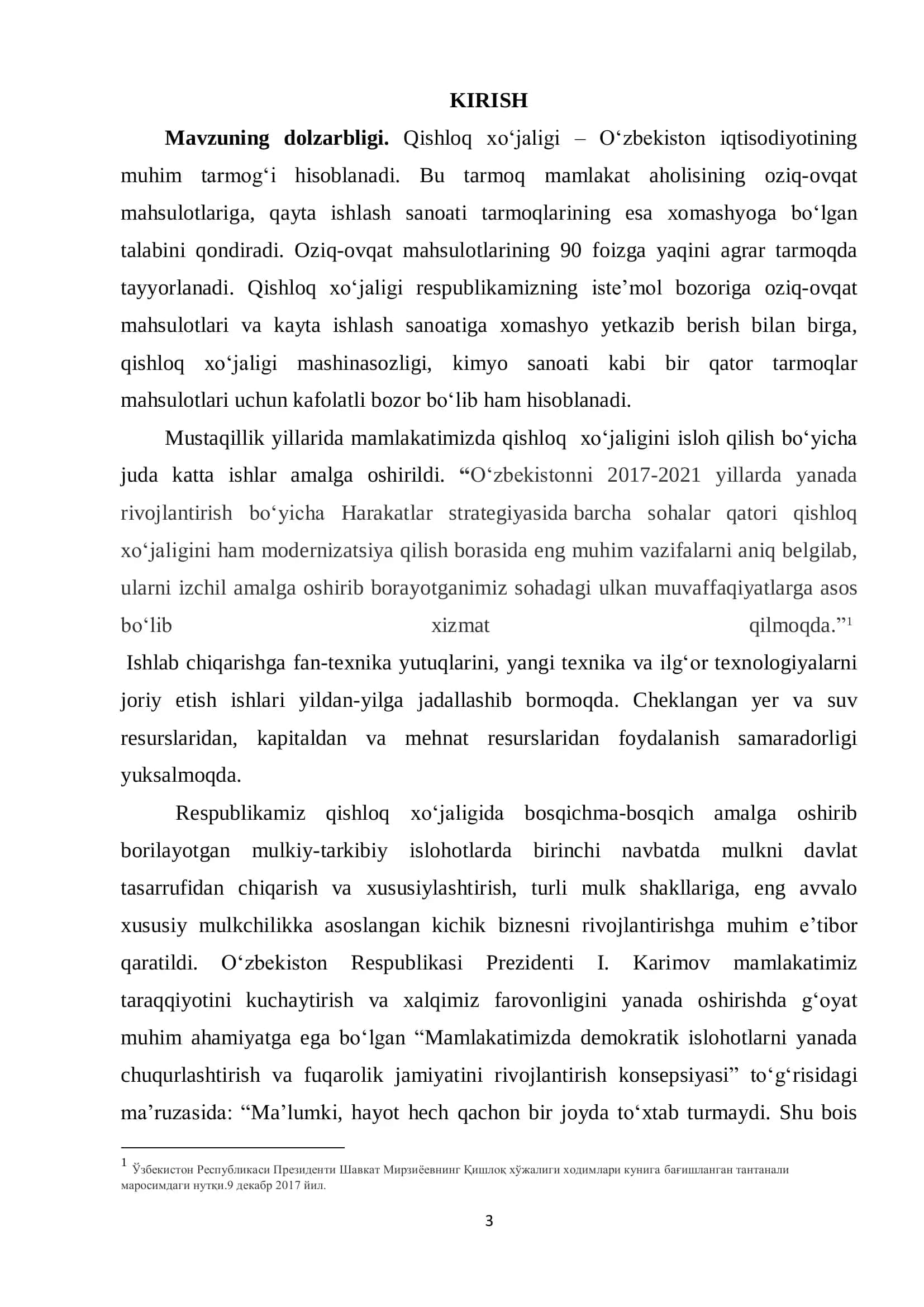 Qishloq xo’jaligida kichik biznes va uni davlat tomonidan qo’llab quvvatlash tizimi 3