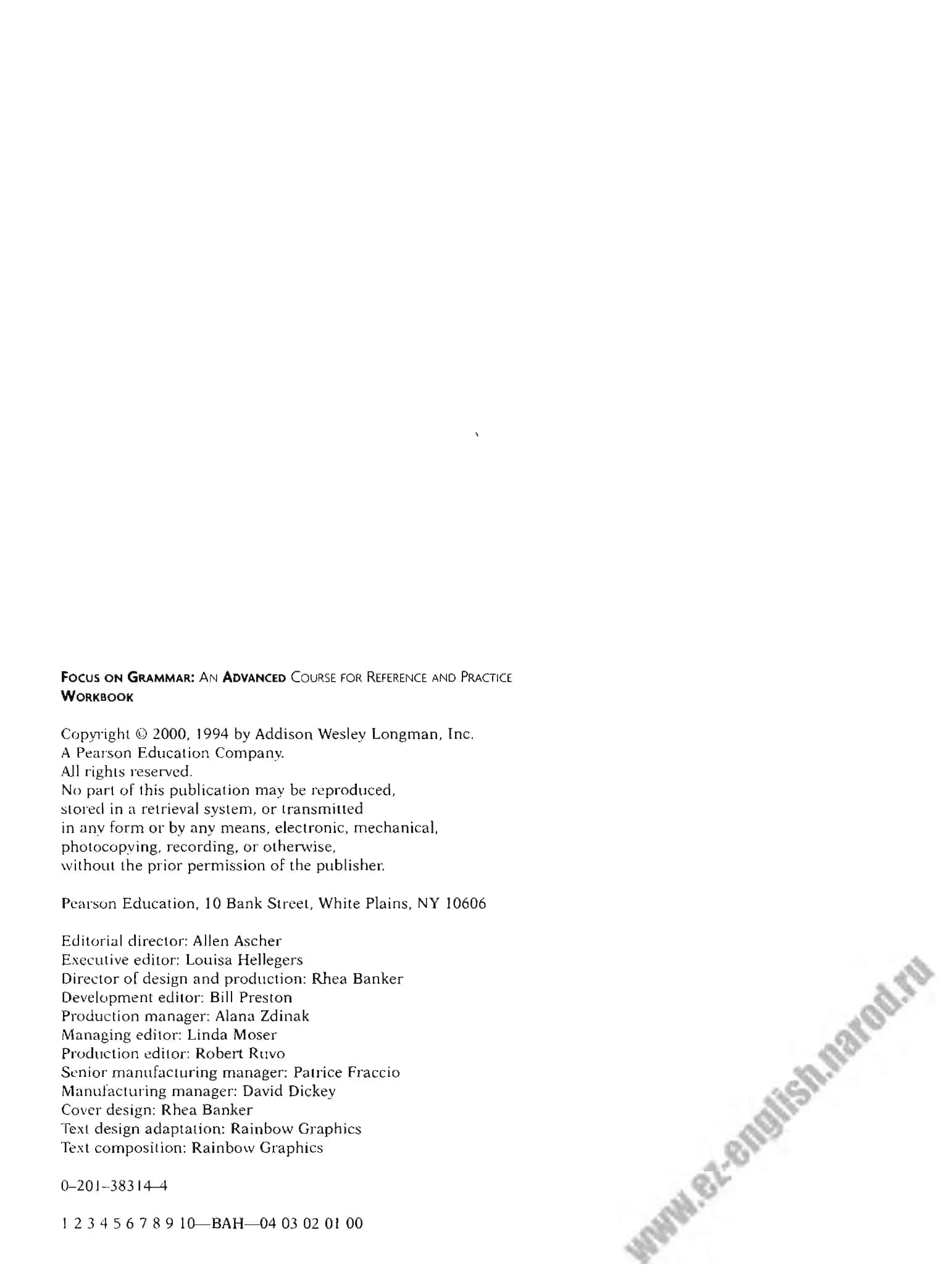 Easy English. Focus on Grammar workbook 5. 3