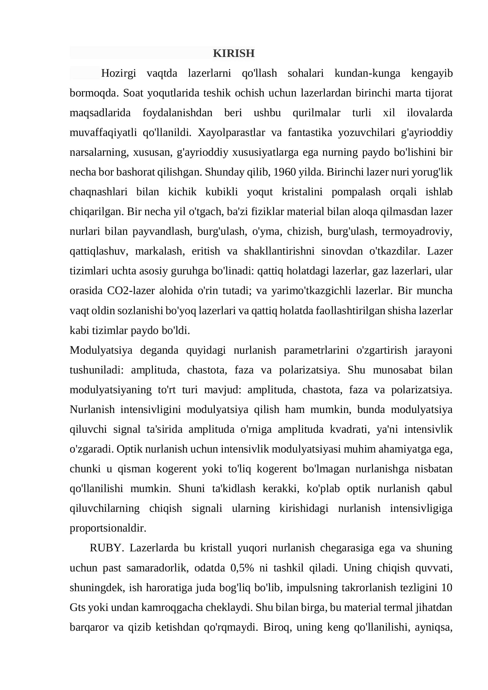 Hemrayev Charynyng - Lazer fizikasi fanidan 3