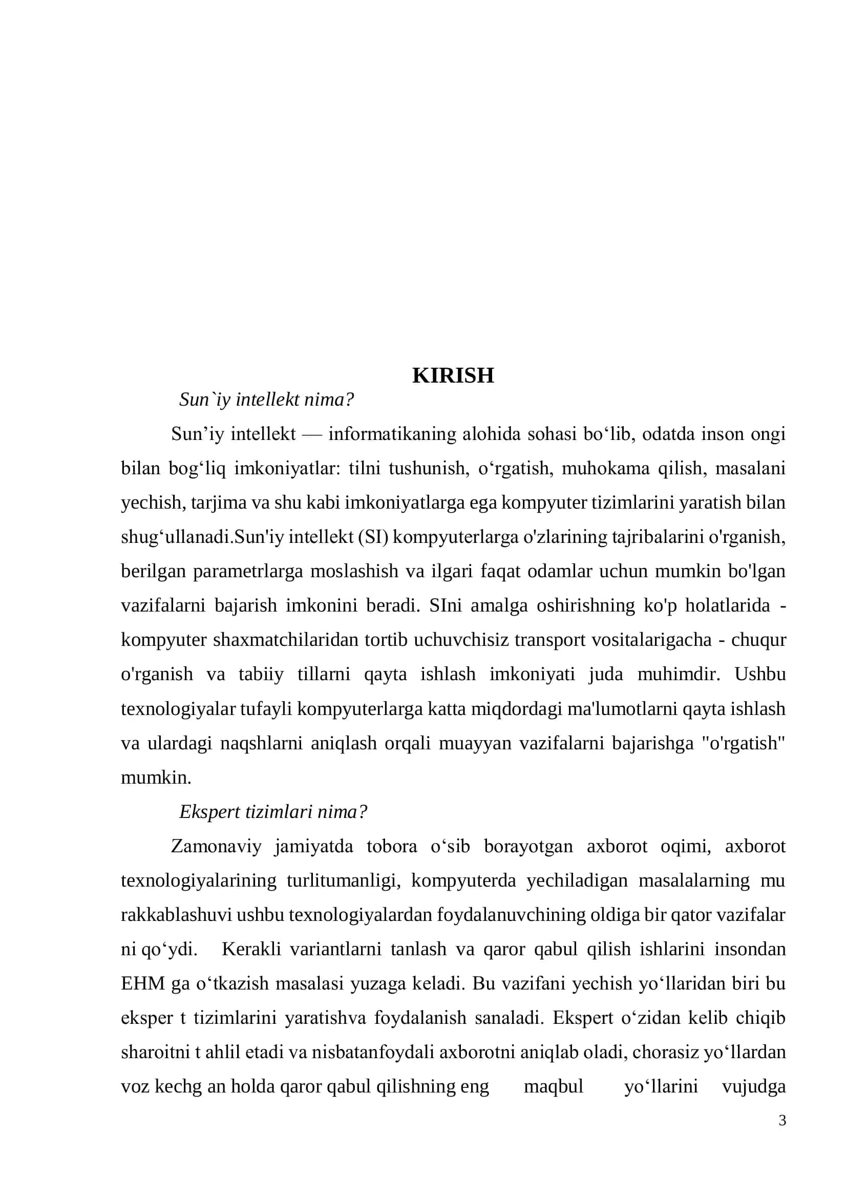 Odamlar kabi fikrlaydigan tizimlar 3