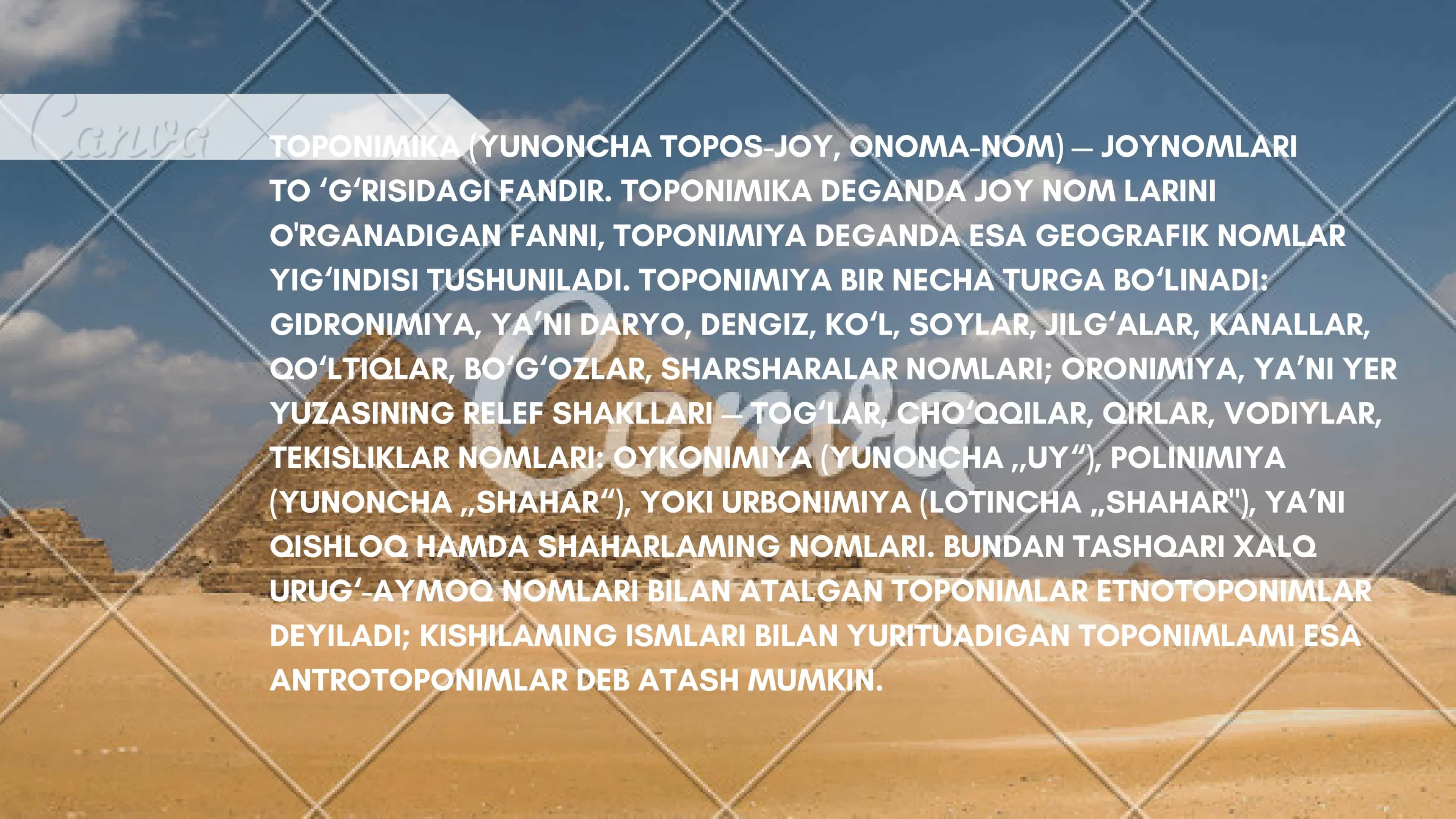 Tarixiy geografiyadan referat 3