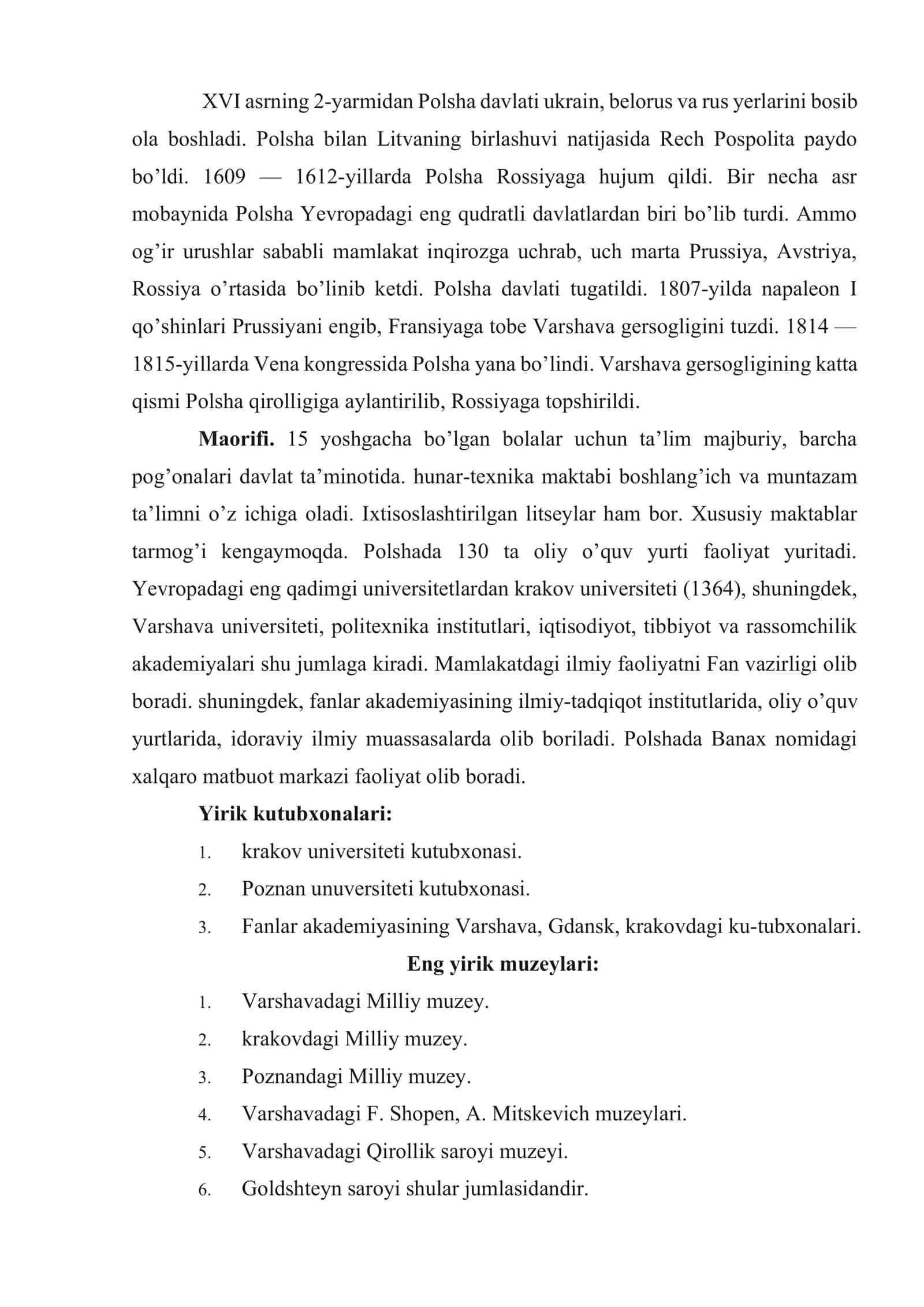 Polsha muzeylari 3