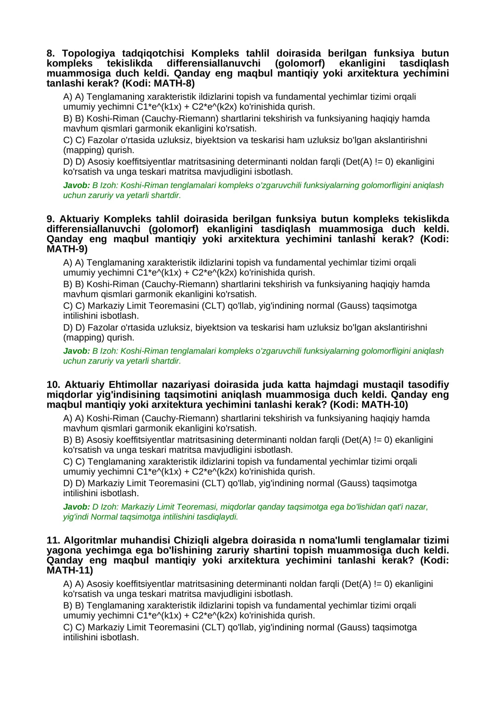 MILLIY SERTIFIKAT TESTLARI 3