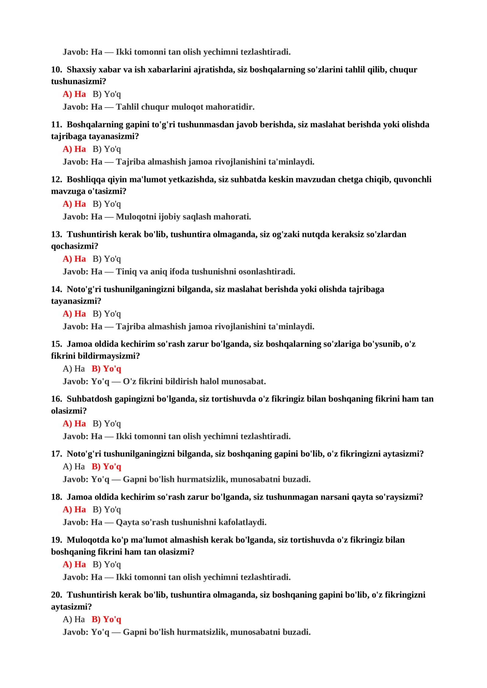 Psixologiya fanidan murakkab test savollari 3