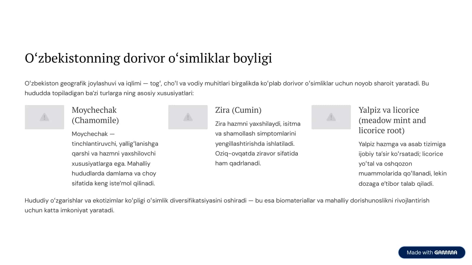 Dorivor oʻsimlik turlari 3