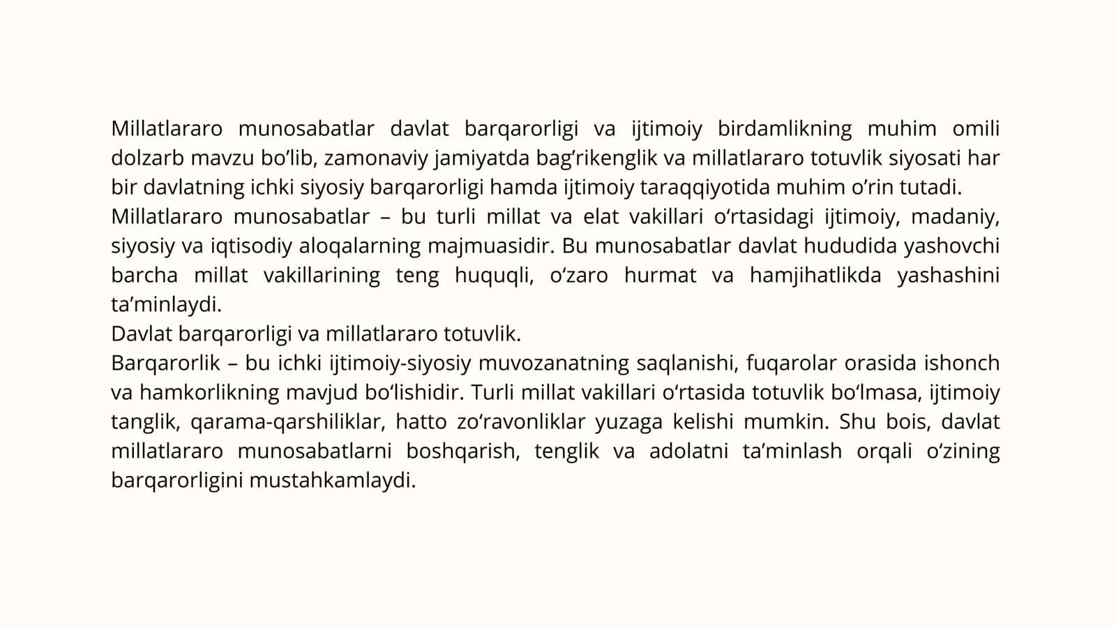 Millatlararo munosabatlar sohasida ziddiyatlarni bartaraf etish yo’llari 3