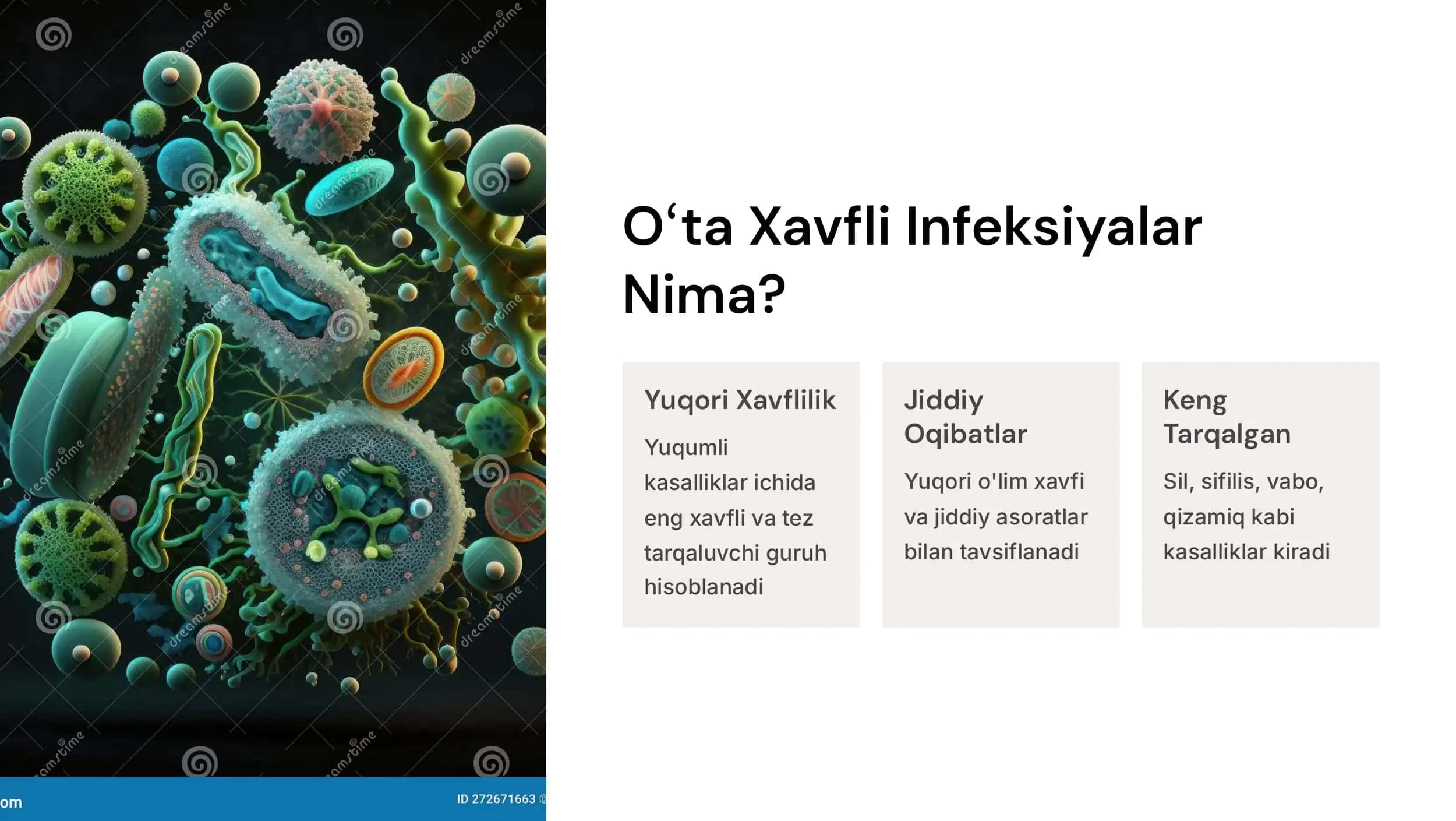 Oʻta xavfli infeksiyalari qoʻgʻatuvchilariga tavsif. Teri-tanosil infeksiyalari qoʻzgʻatuvchilariga tavsif. 3