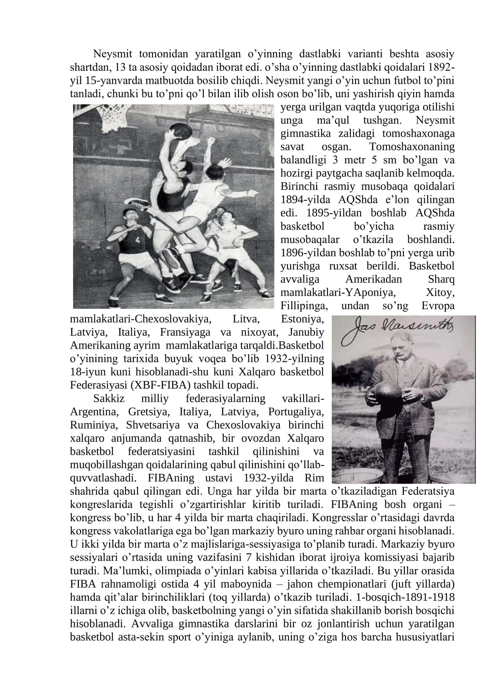 Basketbol o’yinini kelib chiqishi va rivojlanishi tarixi(Maruza) 3