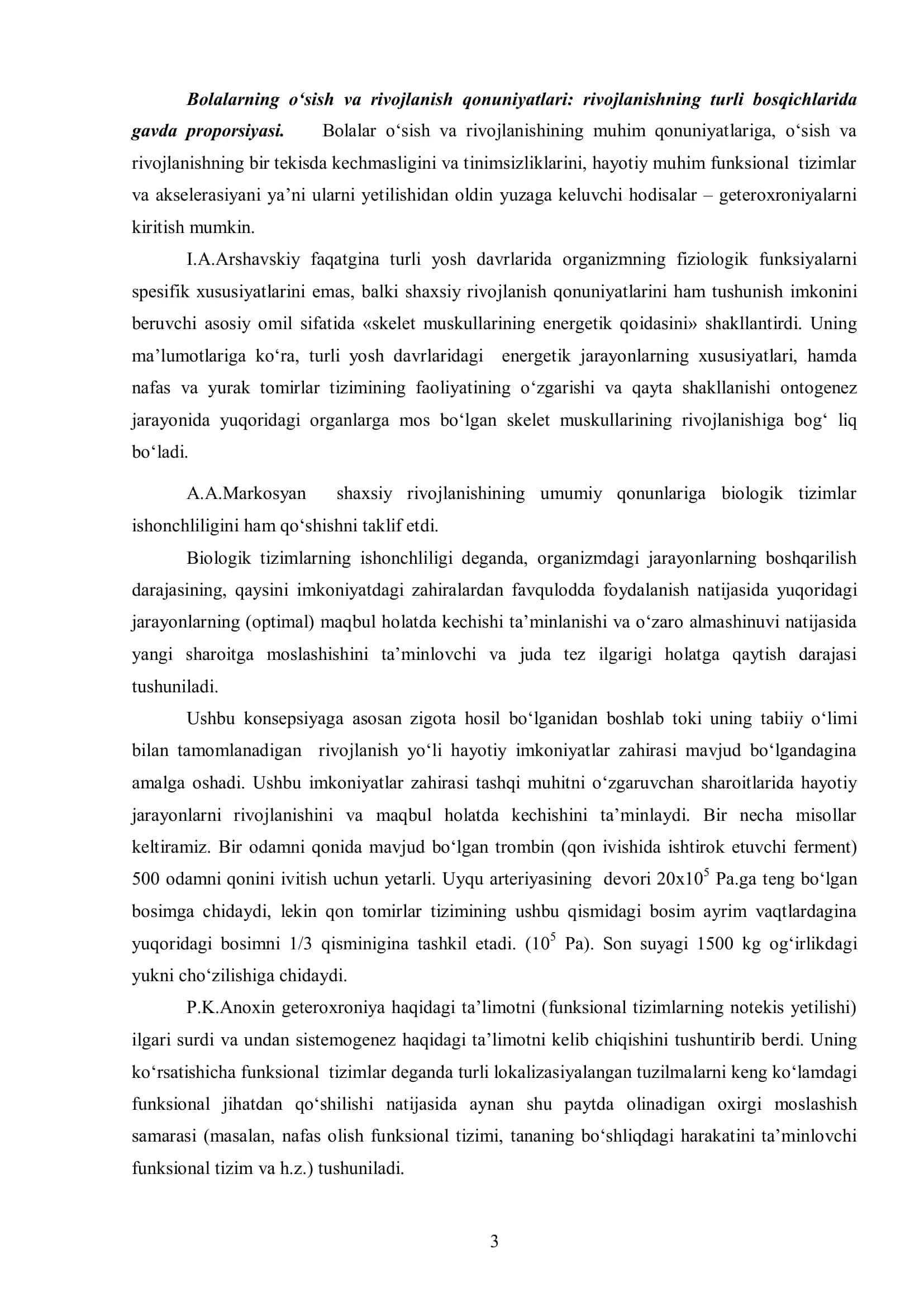 BOLALAR VA O‘SMIRLAR O‘SISH VA RIVOJLANISHINING UMUMIY QONUNIYATLARI 3