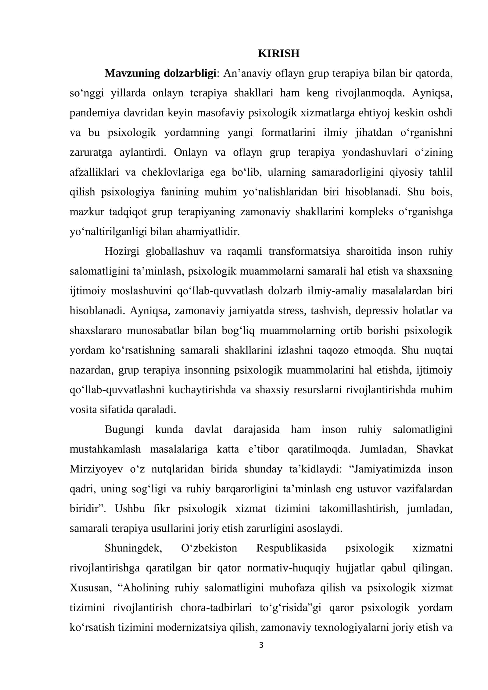 Grup terapiya: onlayin va oflayin yondashuvlar 3