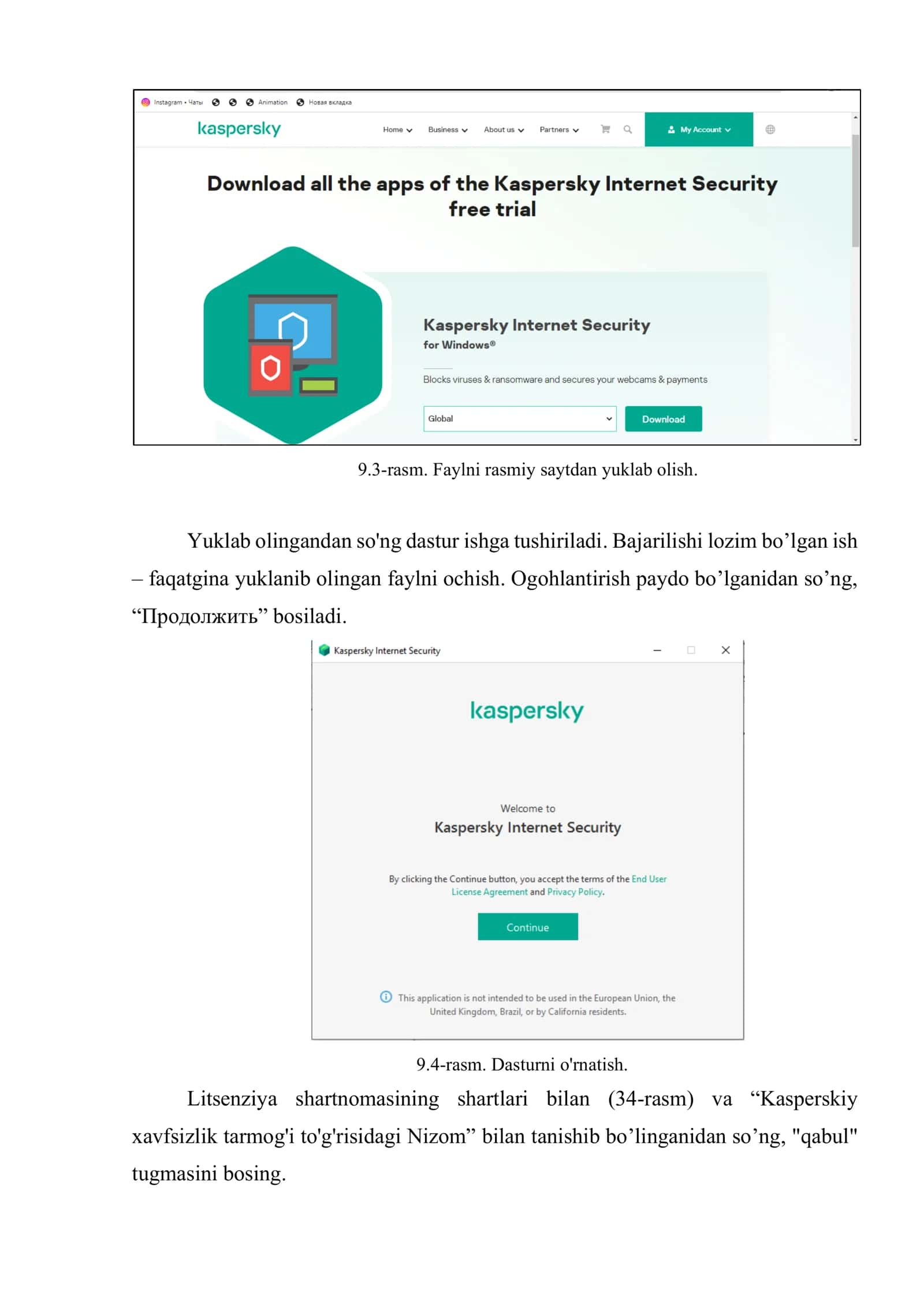 Kasperskiy Antivirusi 3