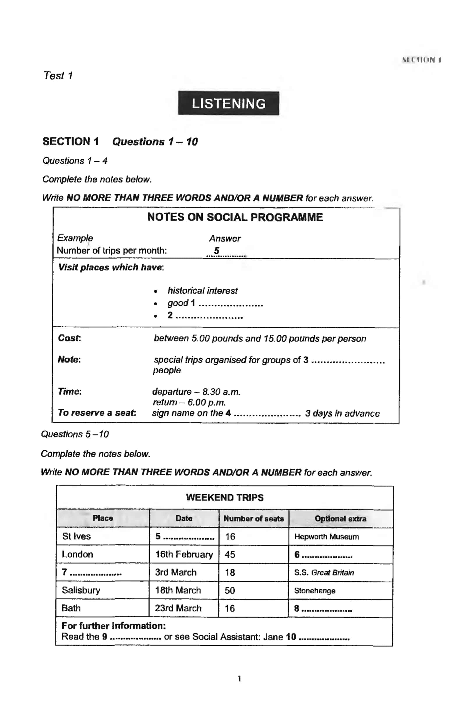 THOMPSON 40 IELTS Listening Tests 3