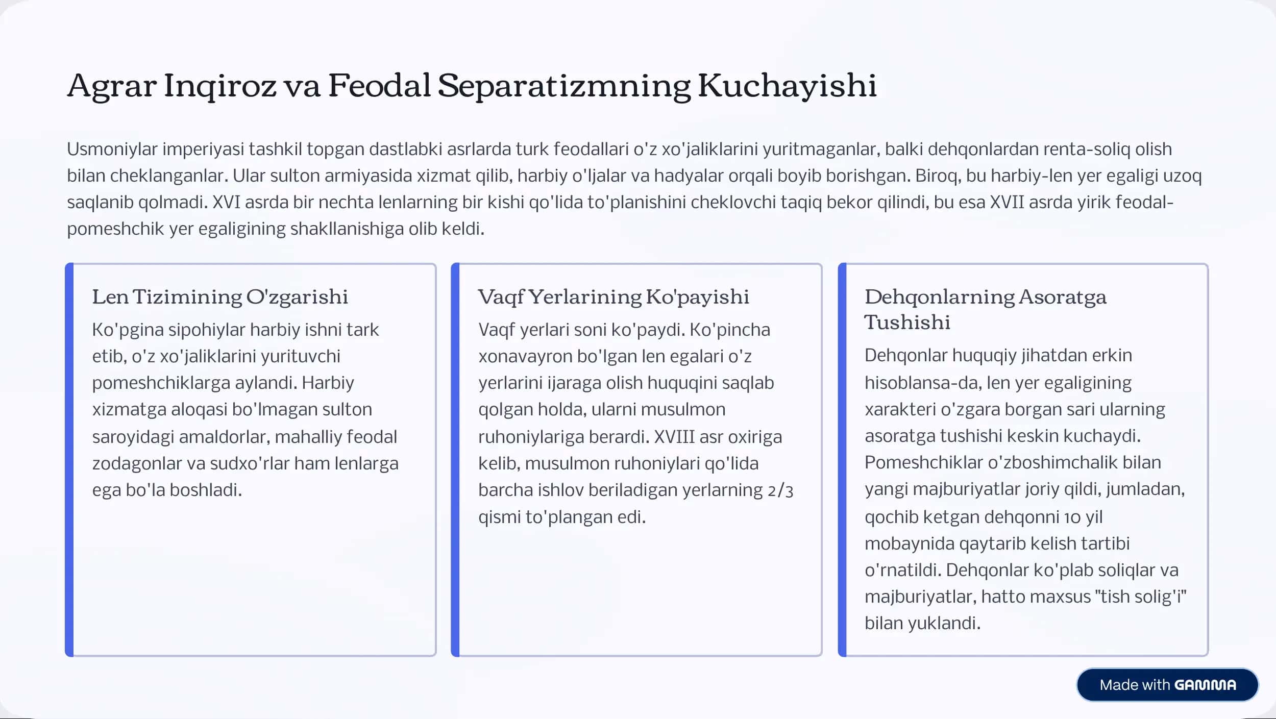 XVI-XVIII asrlarda Usmoniylar Imperiyasi 3
