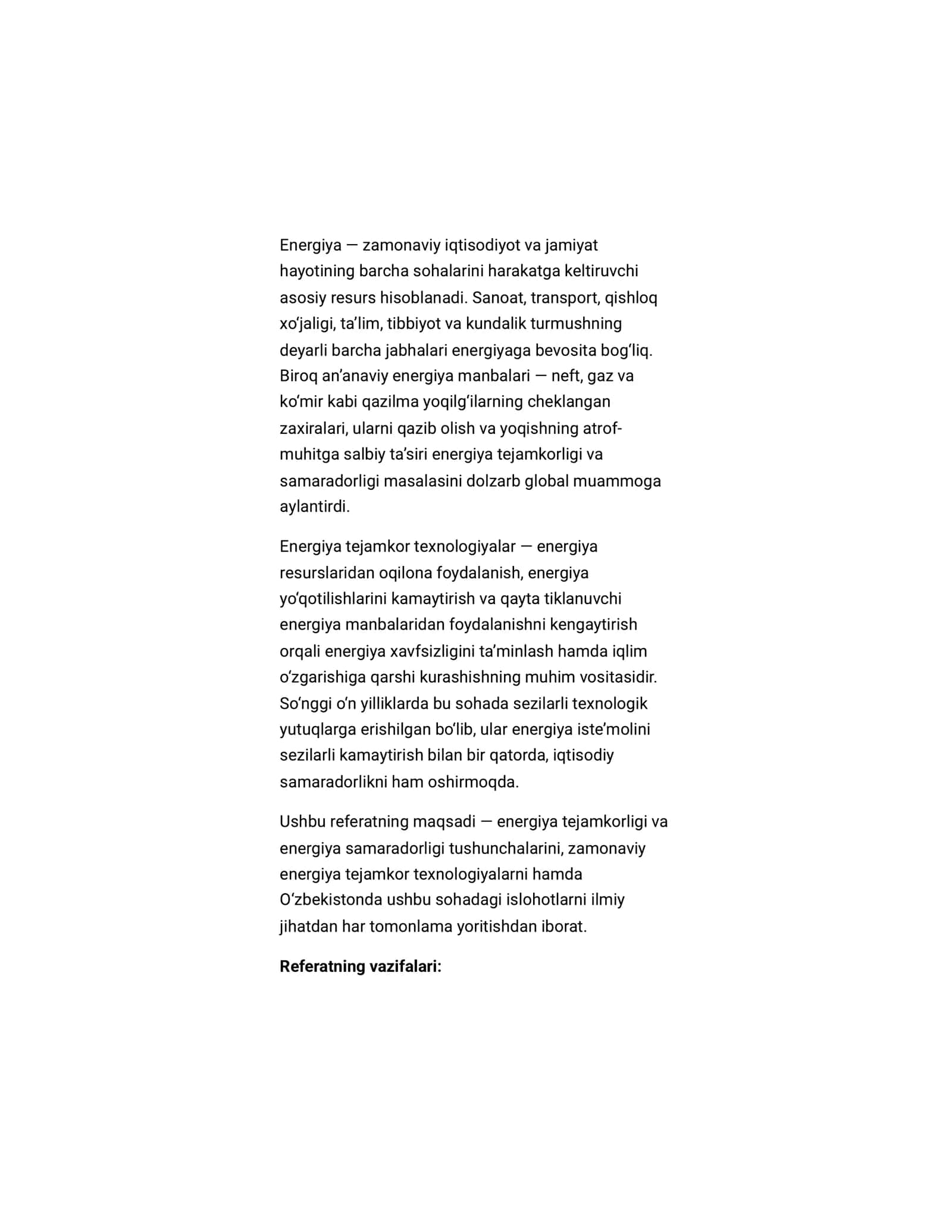 Referat energiya tejamkor texnologiyalar 3