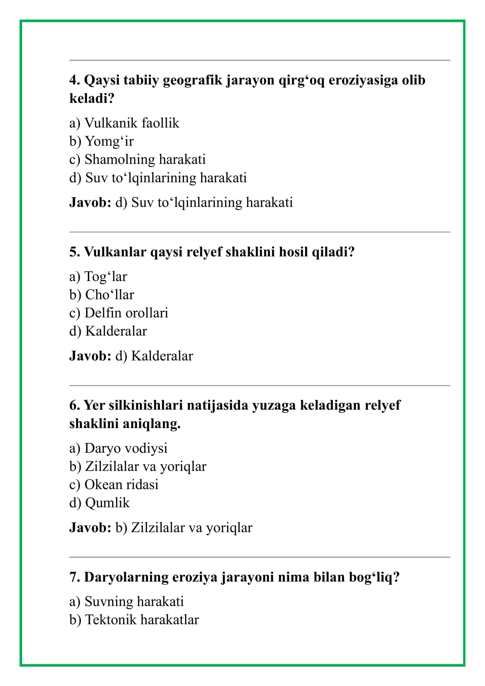Global geografik jarayonlar 3