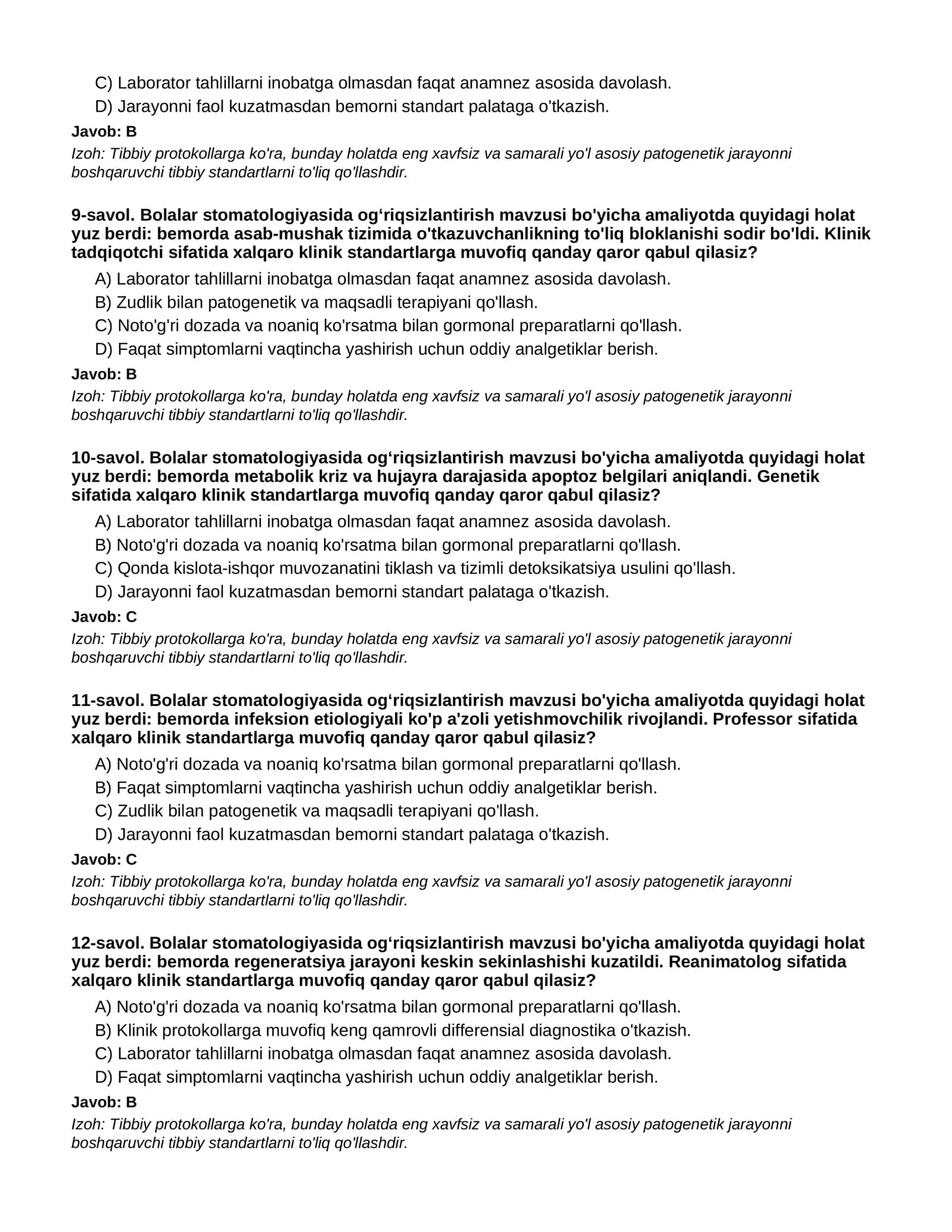 BOLALAR STOMATOLOGIYASIDA OG‘RIQSIZLANTIRISH - 1-QISM 3