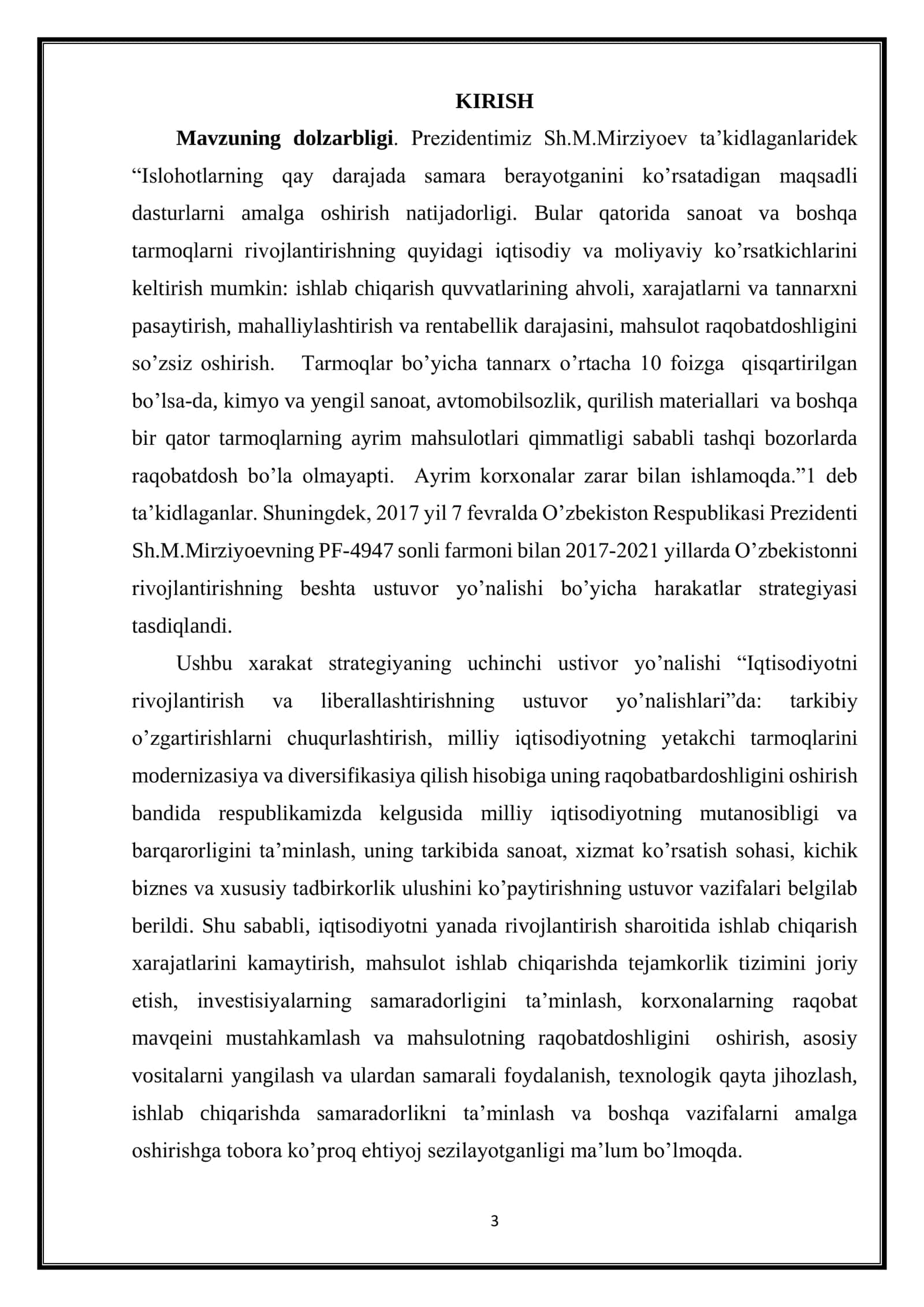 “Modernizatsiyalash sharoitida uzoq muddatli aktivlar hisobini tashkil etish va takomillashtirish”  BUXGALTERIYA HISOBI FANIDAN KURS ISHI 3