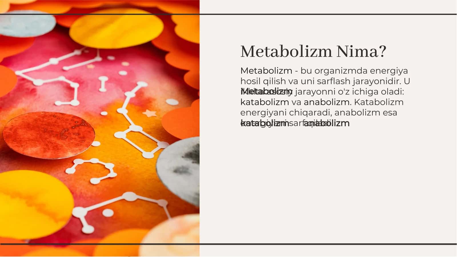 Energiya Hosil Qilish va Sarﬂash 3