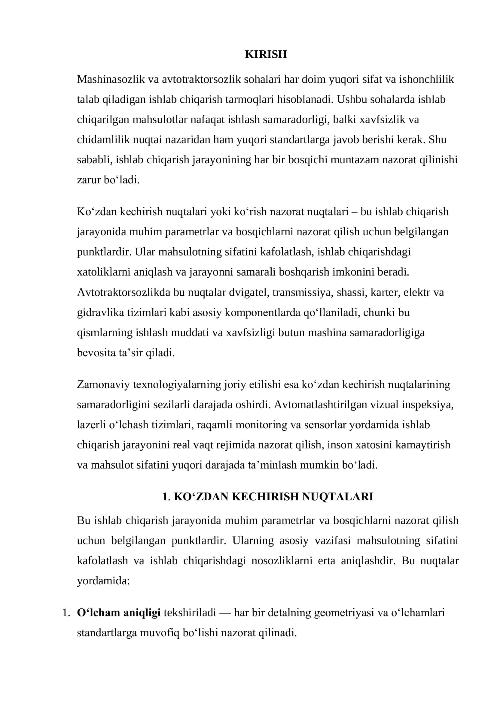 Ko'zdan kechirish nuqtalari 3