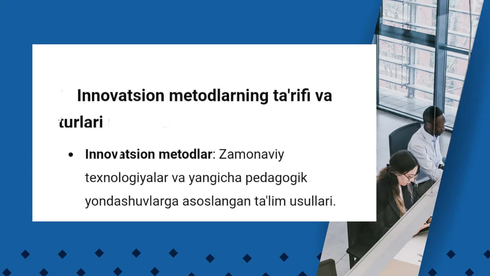 TA'LIMDA INNOVATSION  METODLAR 3