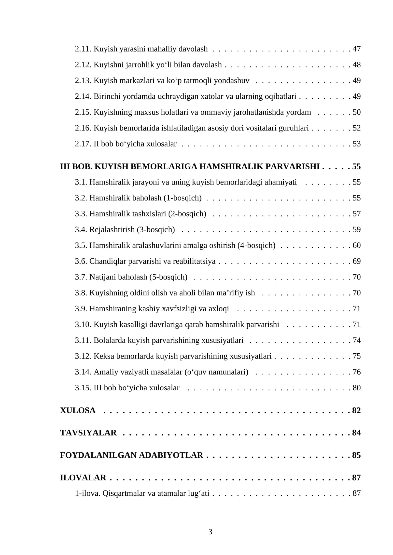 KUYISHLARDA BIRINCHI TIBBIY YORDAM VA HAMSHIRALIK PARVARISHI 3