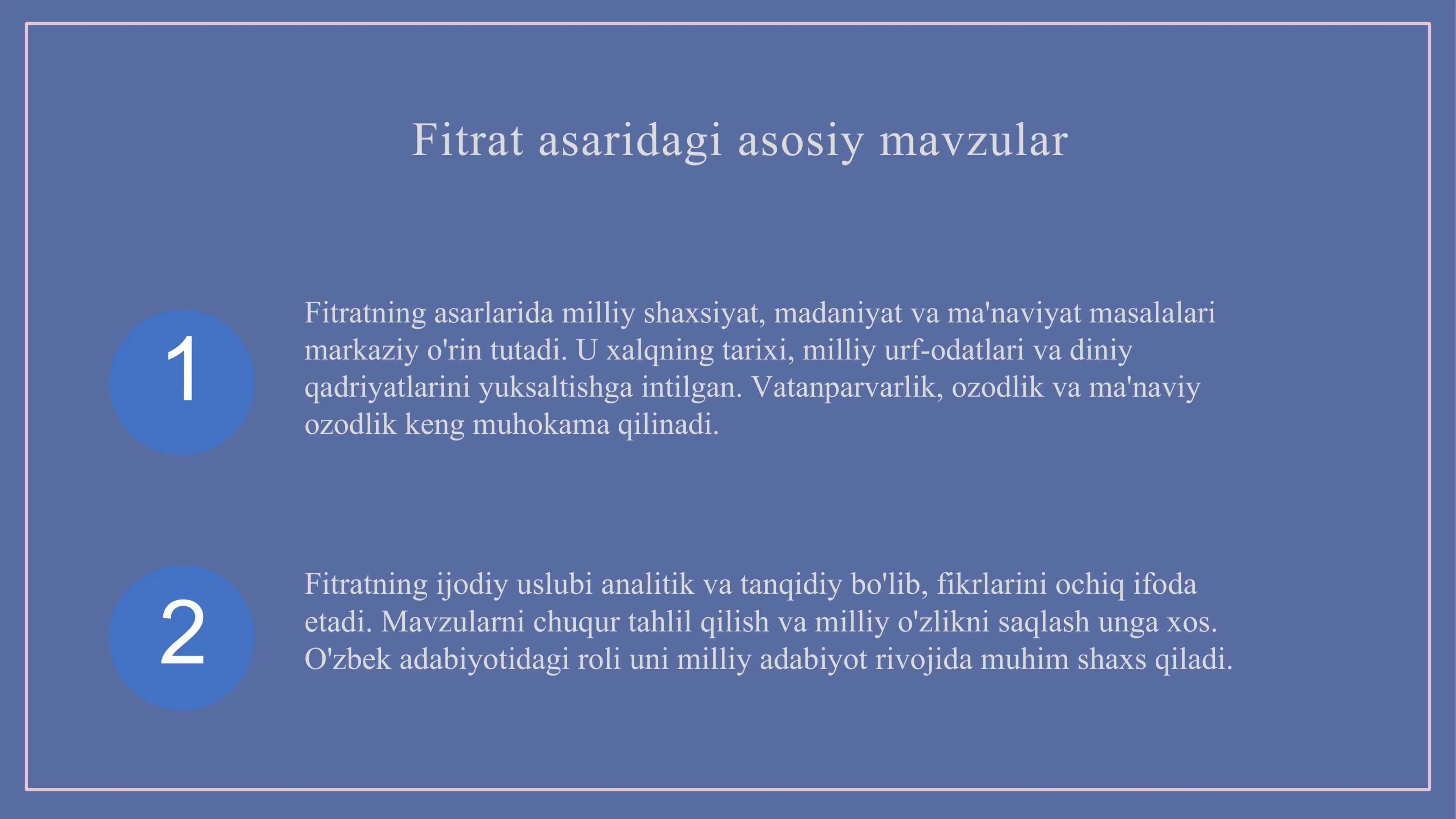 Fitrat, Qodiriy, Avloniy asarlari matni ustida ishlash, mavzu yuzasidan tahliliy maʼlumotnoma tuzish 3