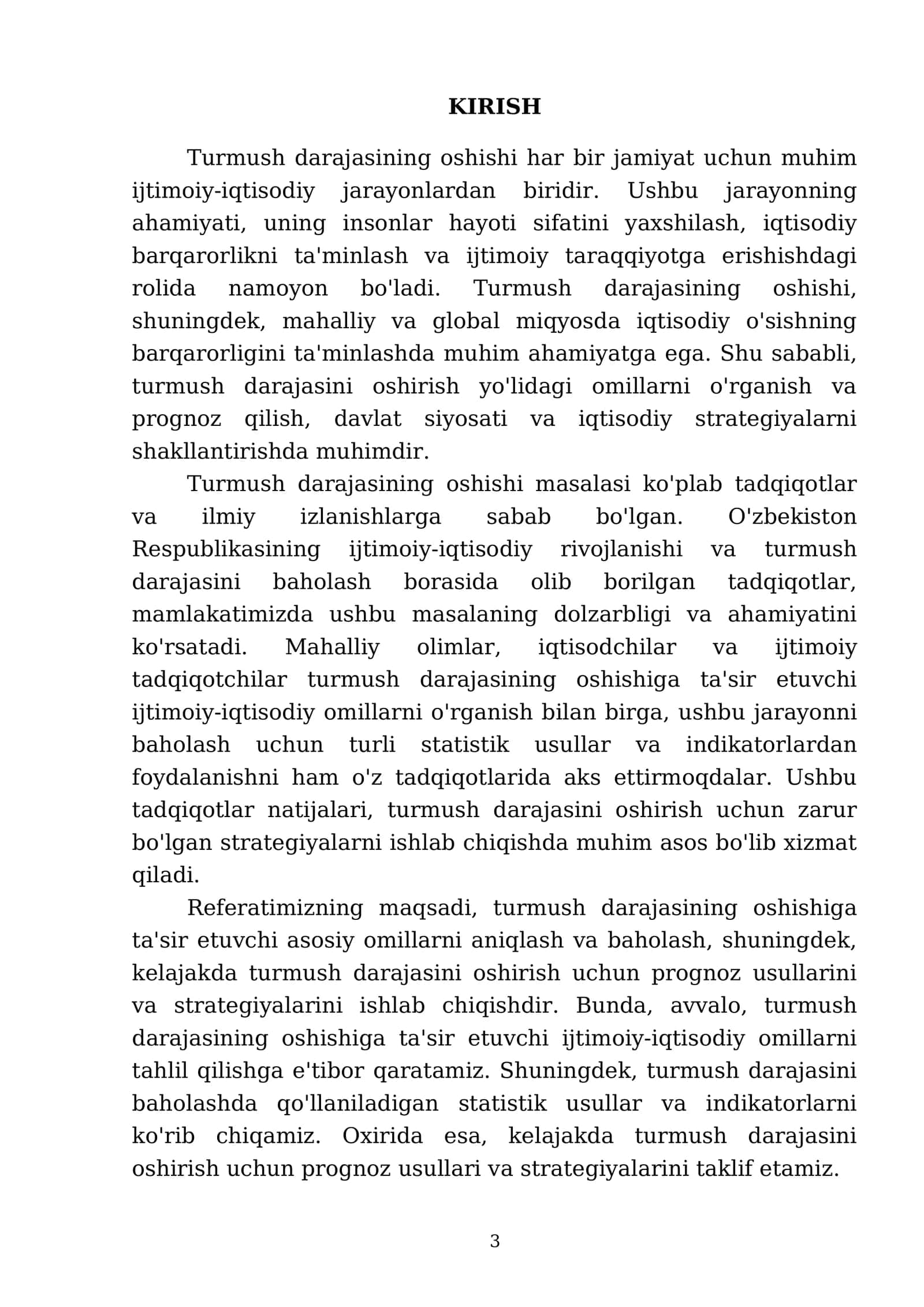 Turmush darajasining oshishi: asosiy omillar va prognoz usullari 3