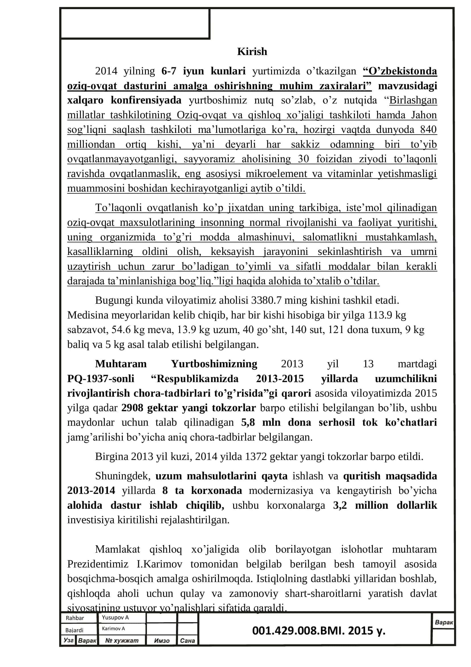 Qishloq xo’jalik mahsulotlarini saqlash va qayta ishlash texnlogiyasi 3