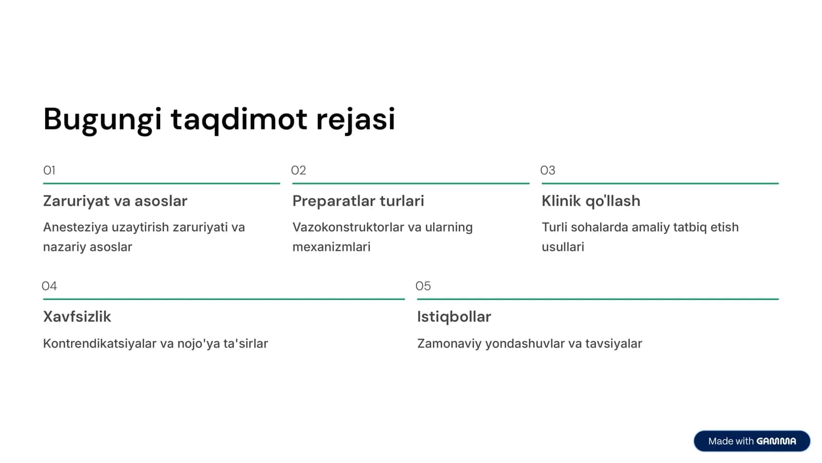 Аnestetiklаr tа’sirini uzаytirish xususiyatigа egа bo’lgаn prepаrаtlаrni qo’llаsh. 3