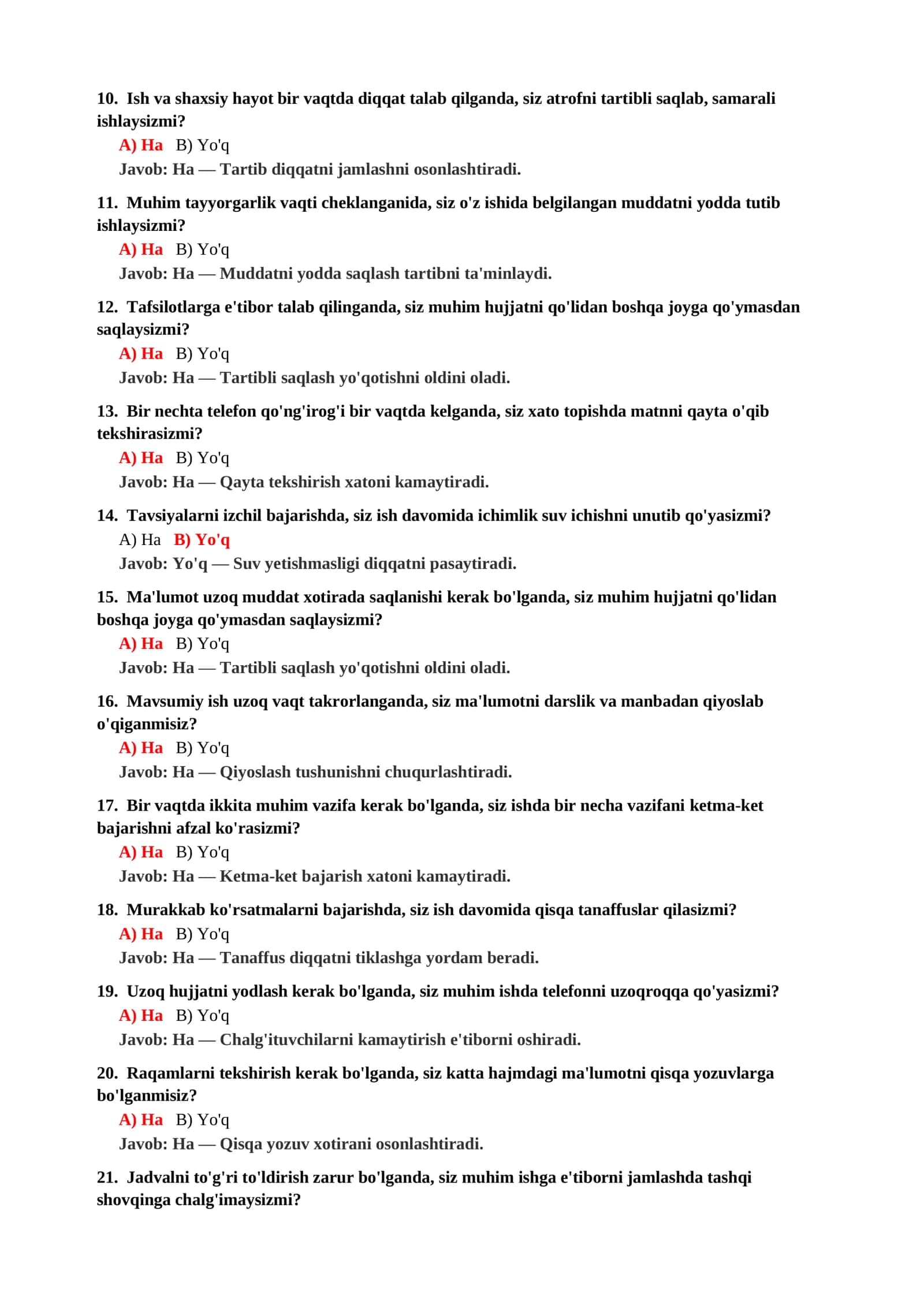 PSIXOLOGIYA FANIDAN TALABALARGA TESTLAR 3