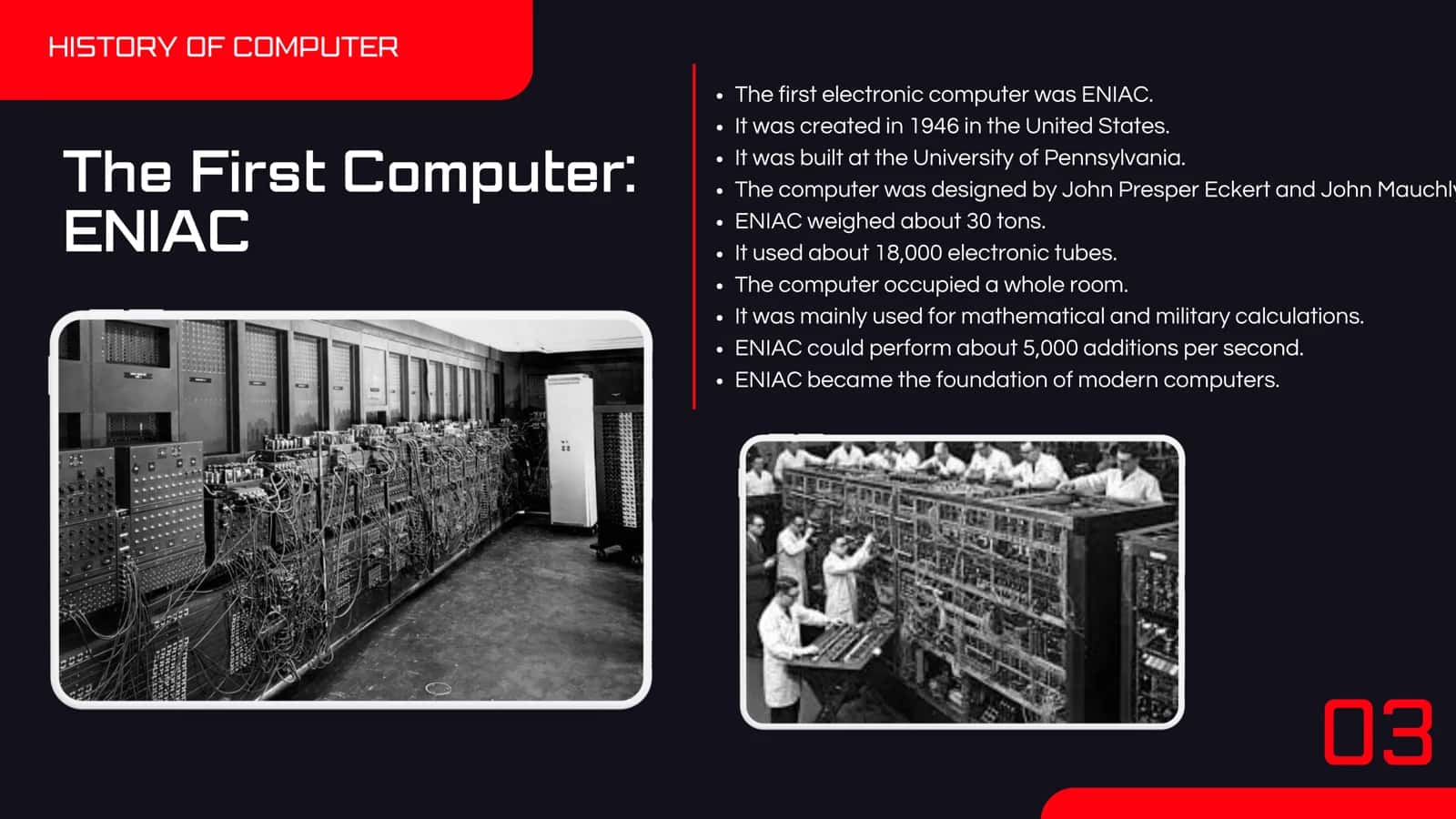 Inventions.Computer haqida ingliz tilidagi slayd 3