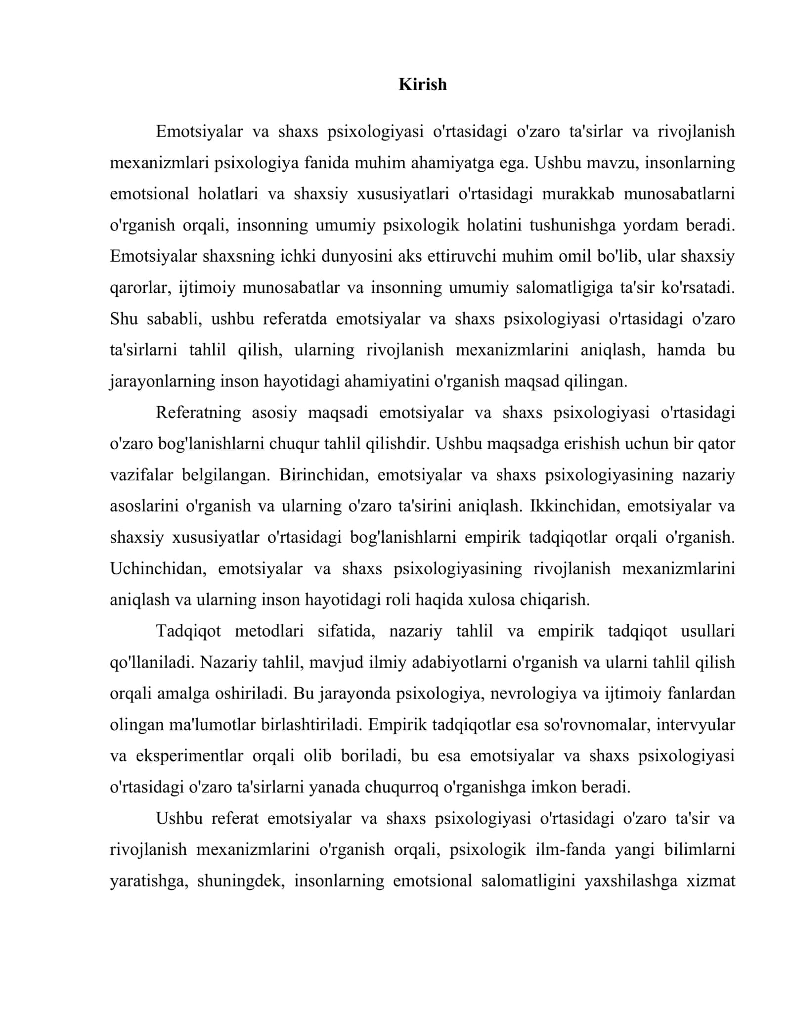 EMOTSIYALAR VA SHAXS PSIXOLOGIYASI O'ZARO TA'SIR VA  RIVOJLANISH MEXANIZMLARI 3