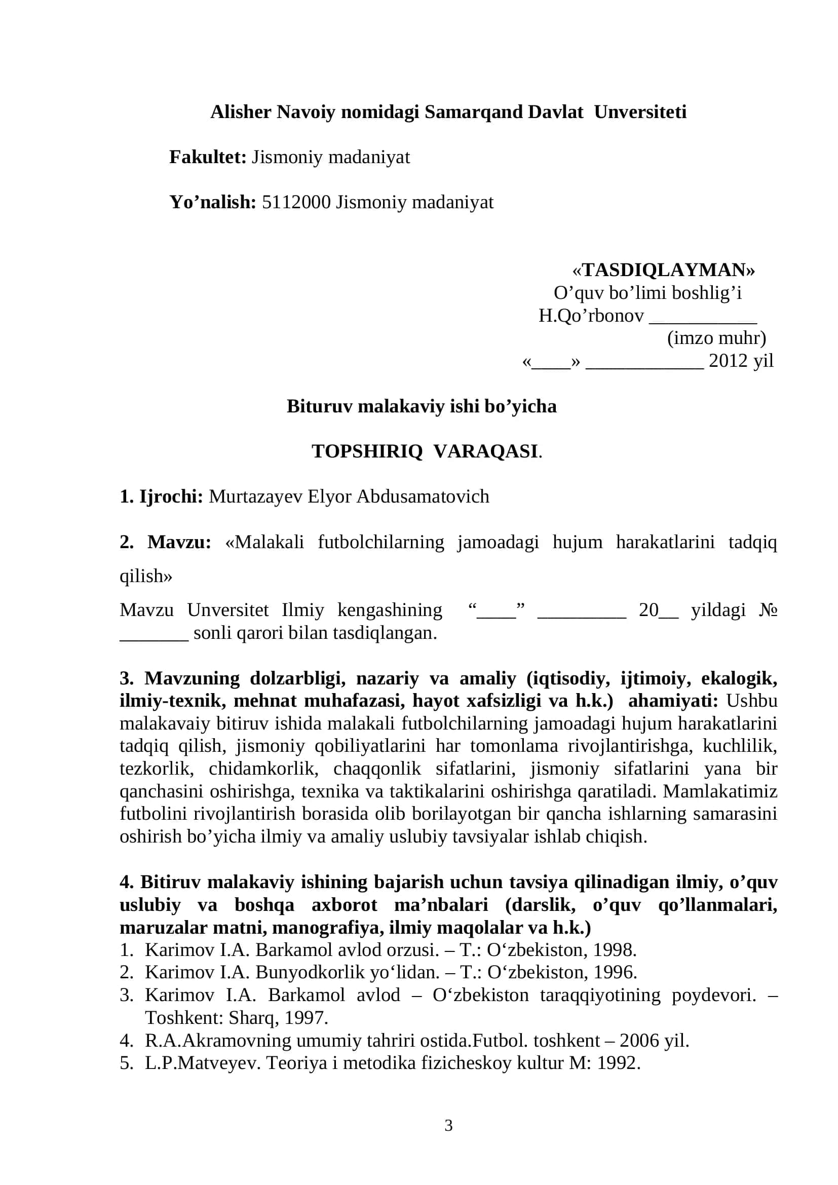 MALAKALI FUTBOLCHILARNING JAMOADAGI XUJUM HARAKATLARINI TADQIQ QILISH 3