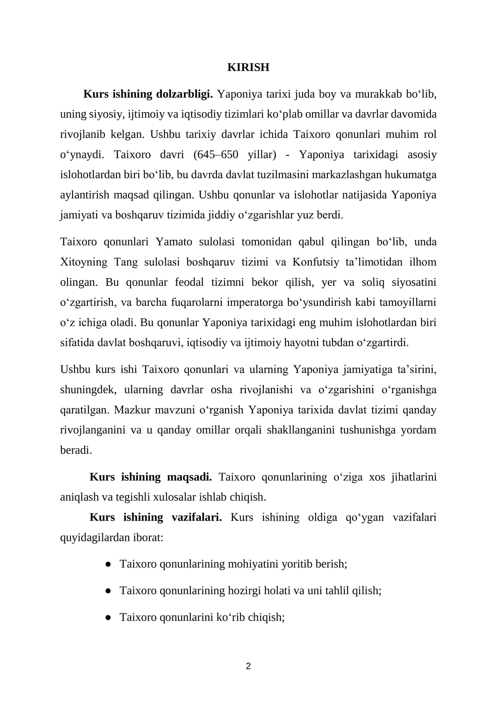 Taixoro qonunlari 3