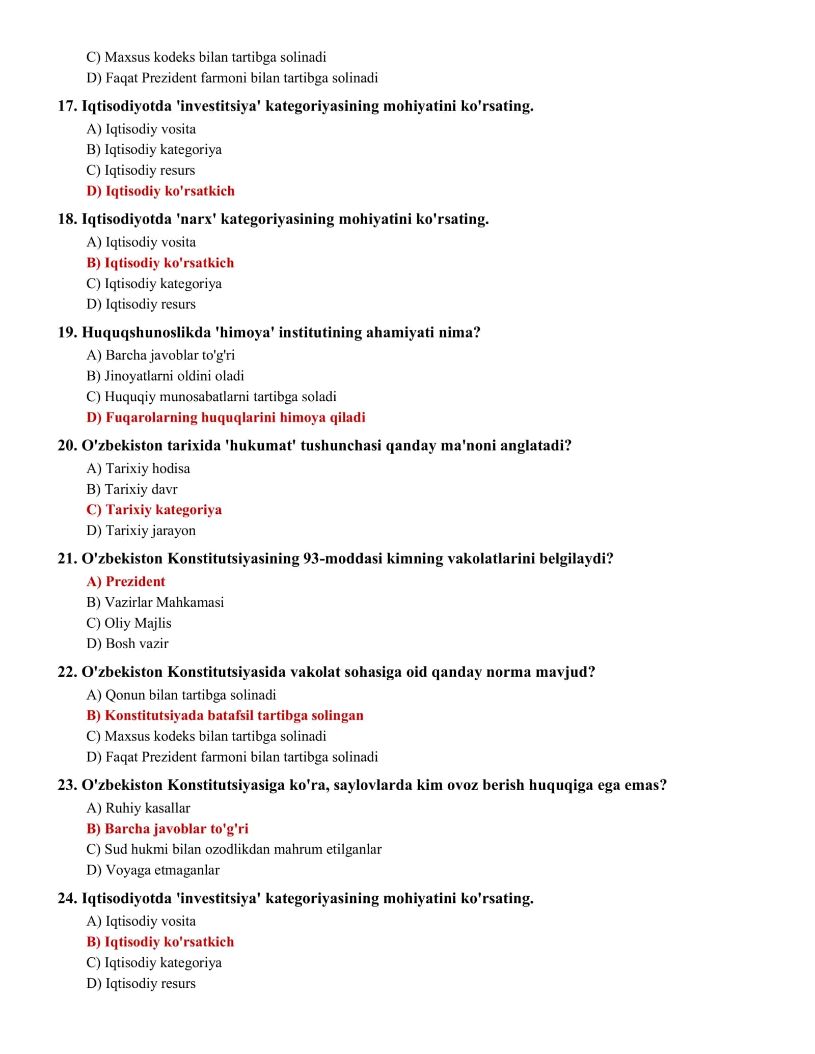 DAVLAT XIZMATCHISI TESTLARI (1000 ta) 3