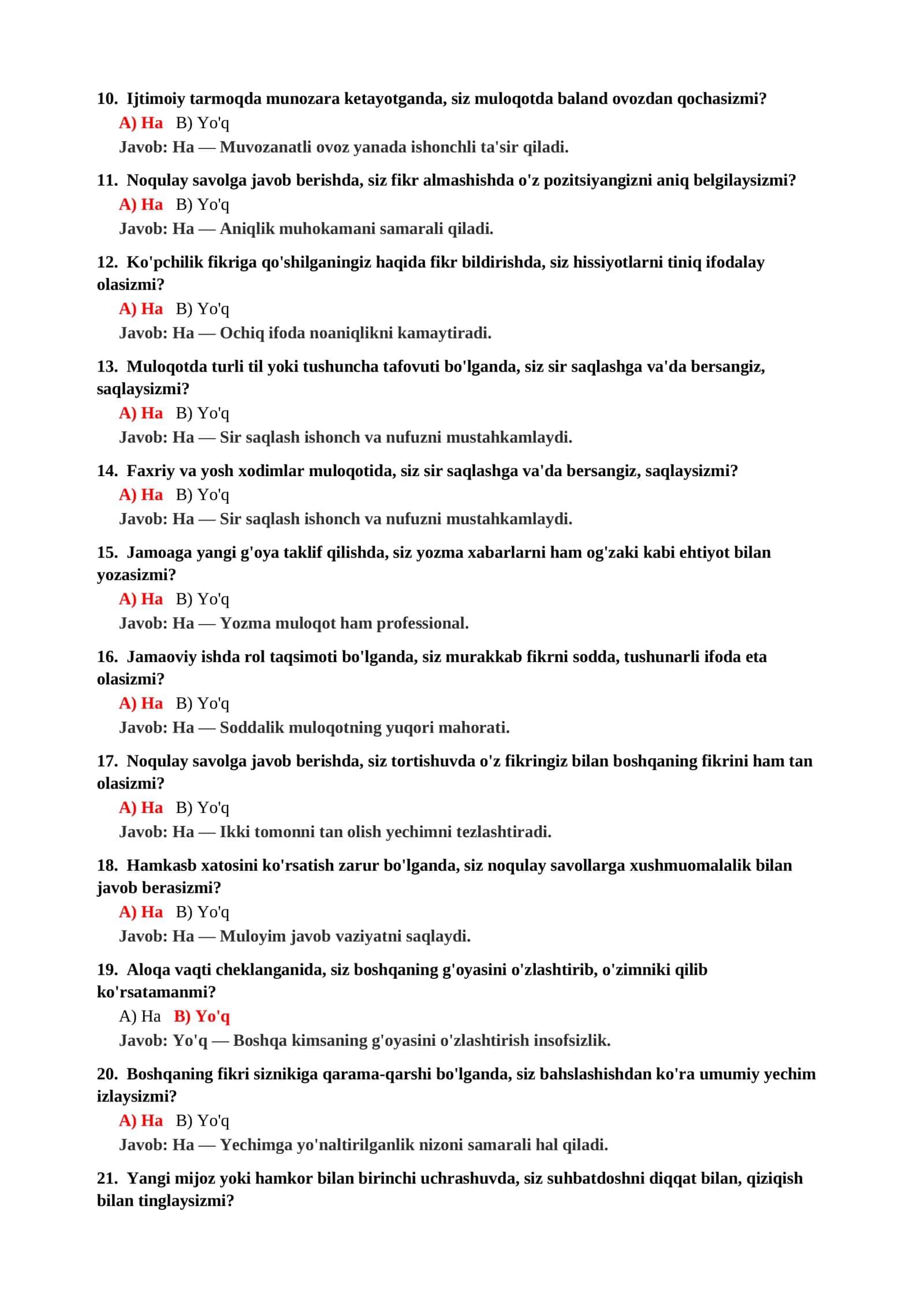 Psixologiya fanidan javoblari bilan test savollari 3