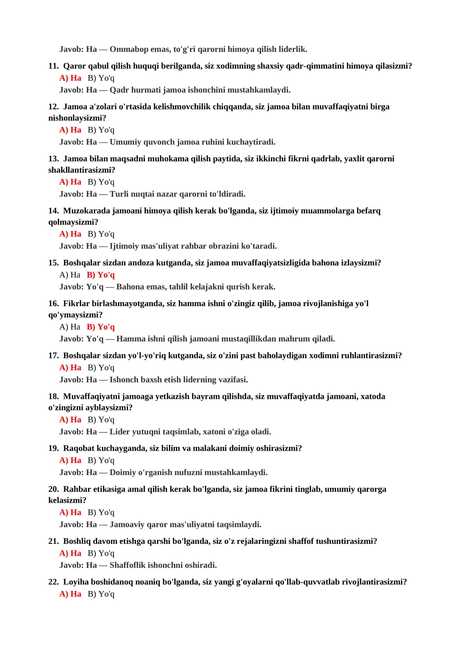 IRODA KUCHINI ANIQLASH PSIXOLOGIK TESTI 3