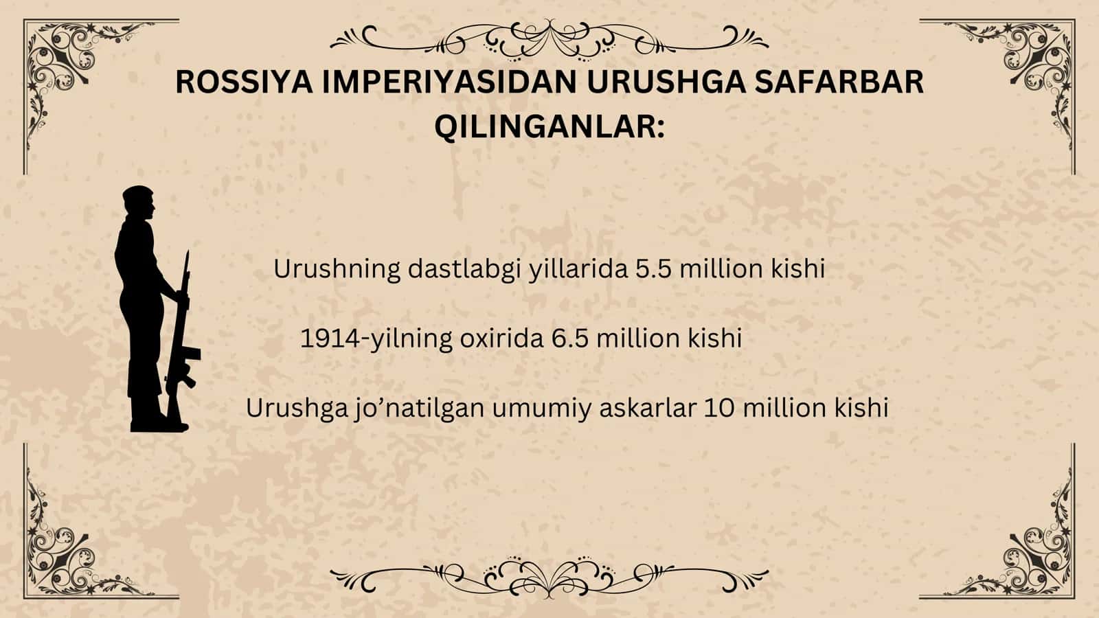 BIRINCHI JAHON URUSHINING TURKISTONGA TASIRI. 1916-YILGI MILLIY OZODLIK HARAKATI 3