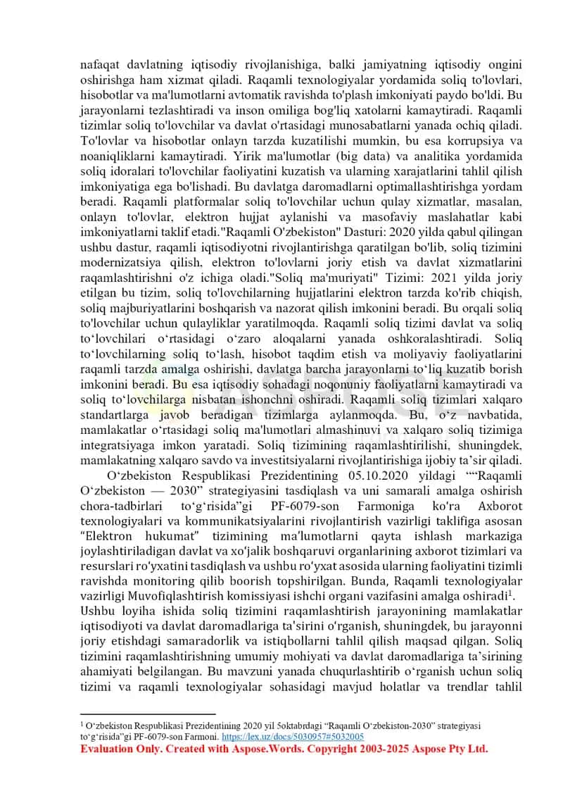 Soliq tizimini raqamlashtirish va uning davlat daromadlariga ta’siri 3