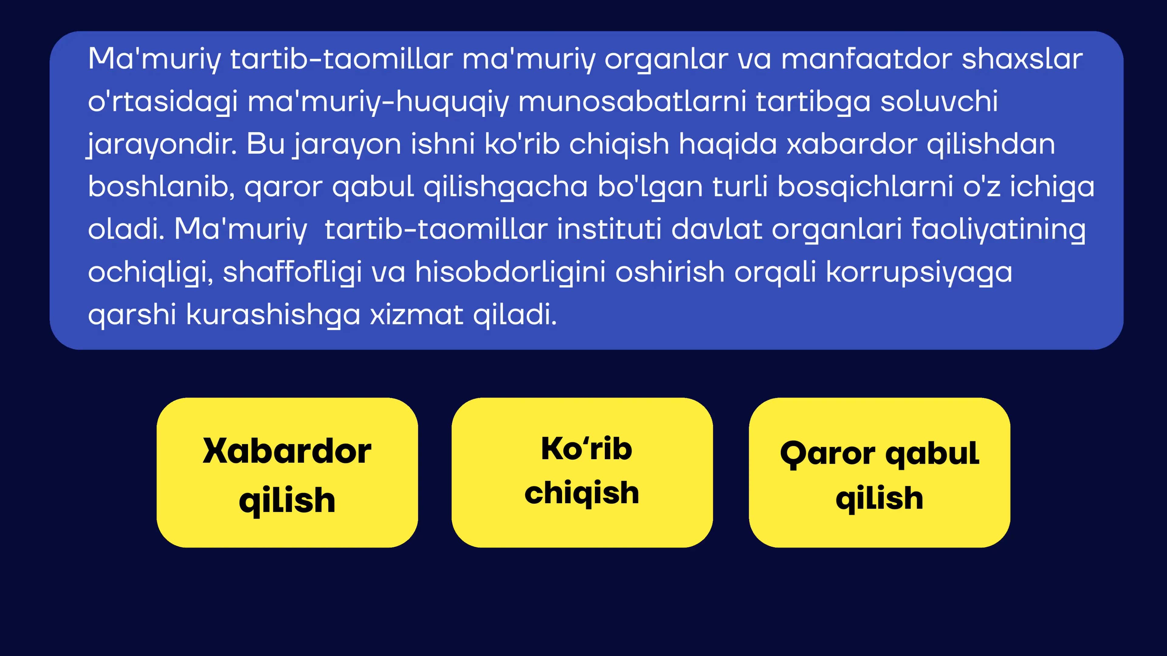 Ma'muriy-tartib taomillar 3