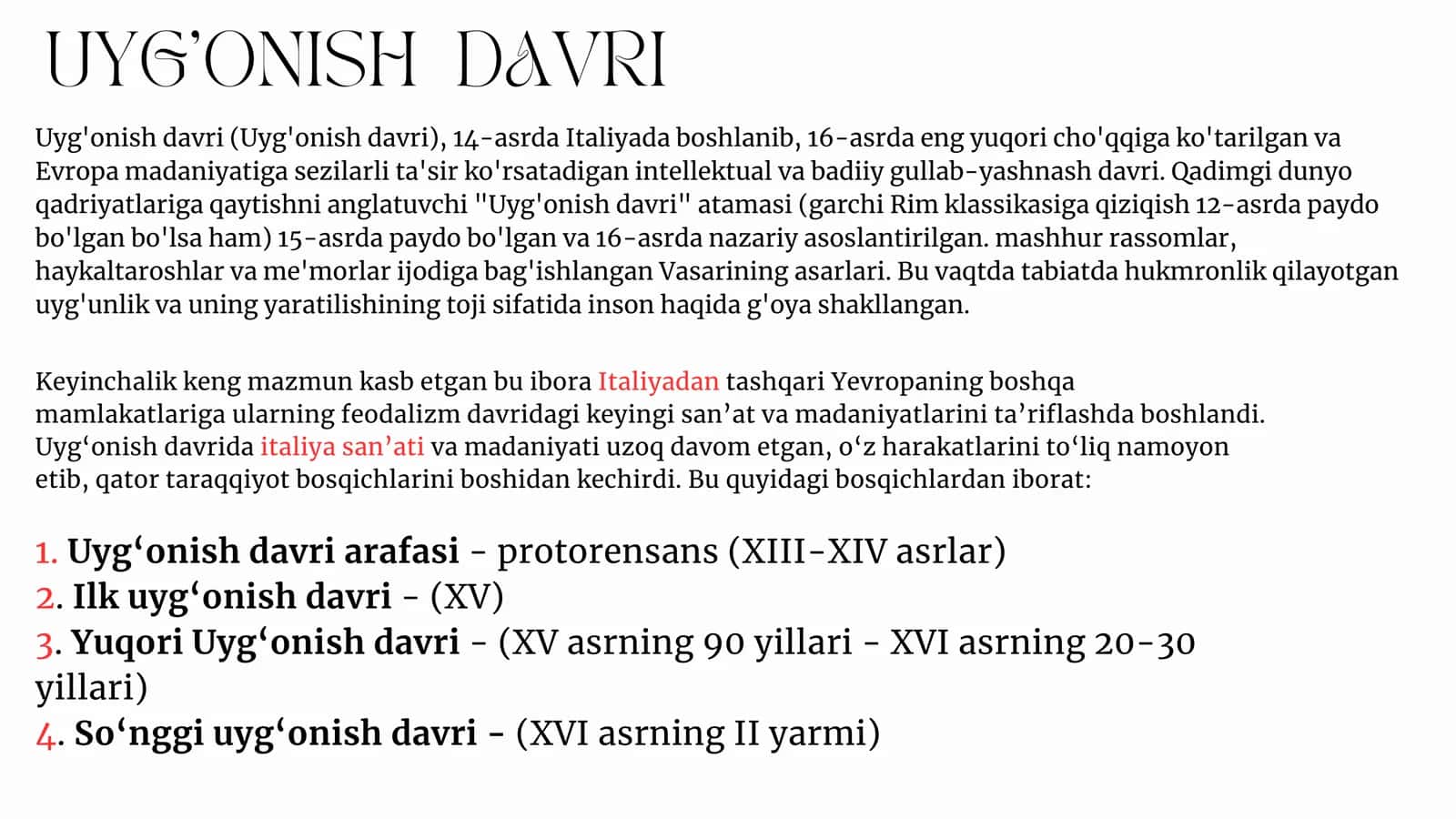 Uyg'onish davri 3