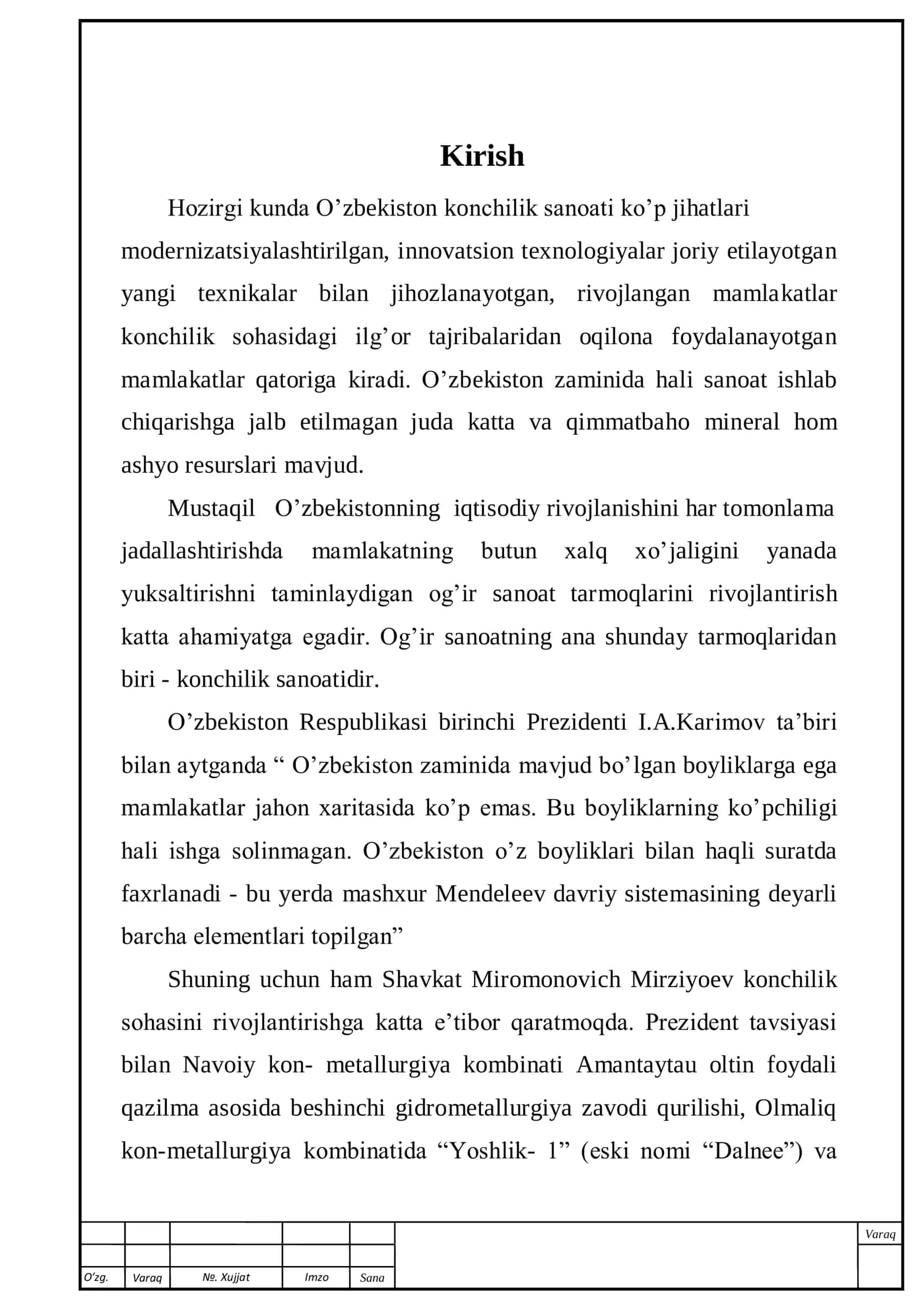Ruda konlarini yer osti usulida qazib olish bosqichlarini hisoblash 3