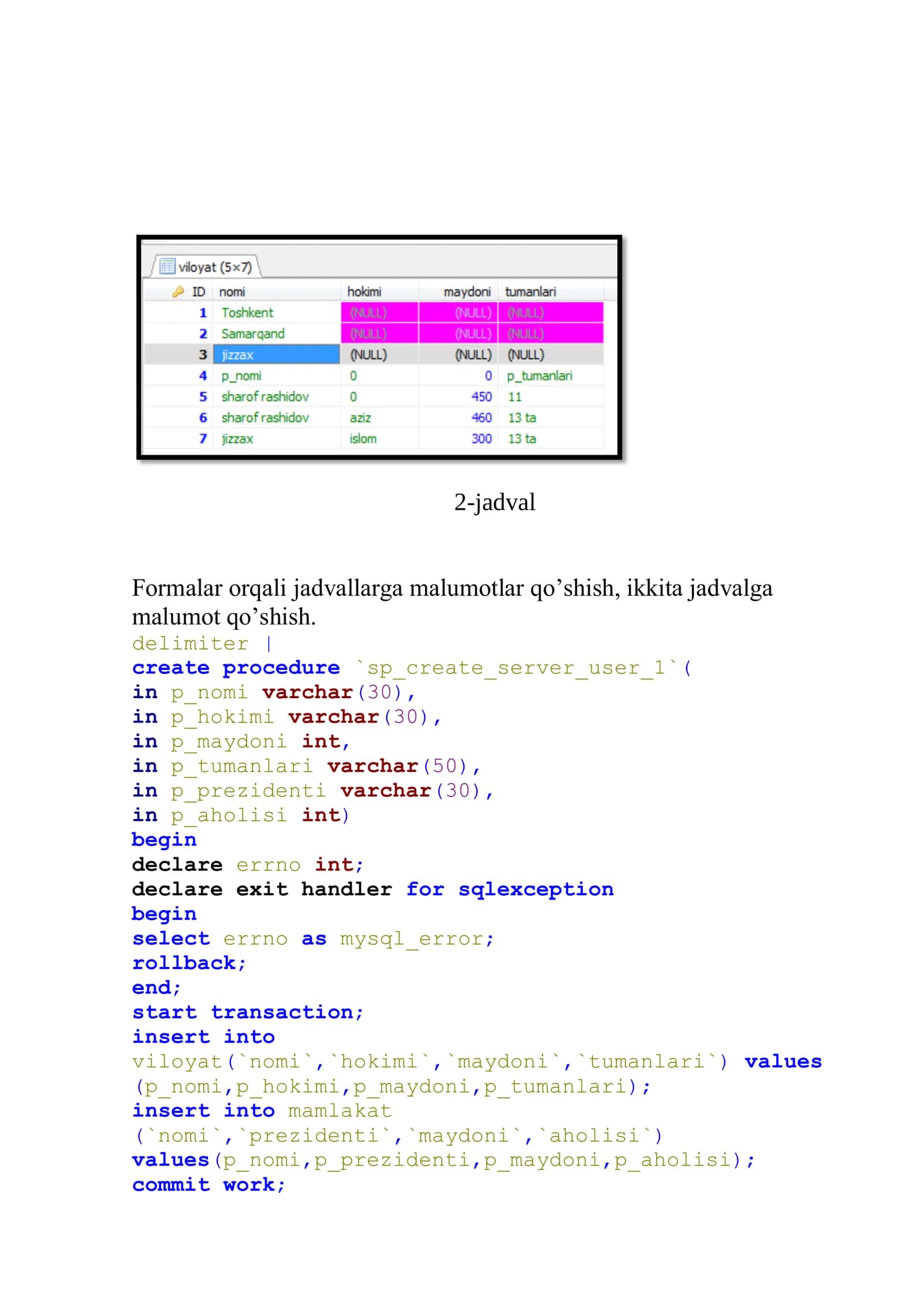 Tranzaksiya. Arxivlash va qayta tiklash 3