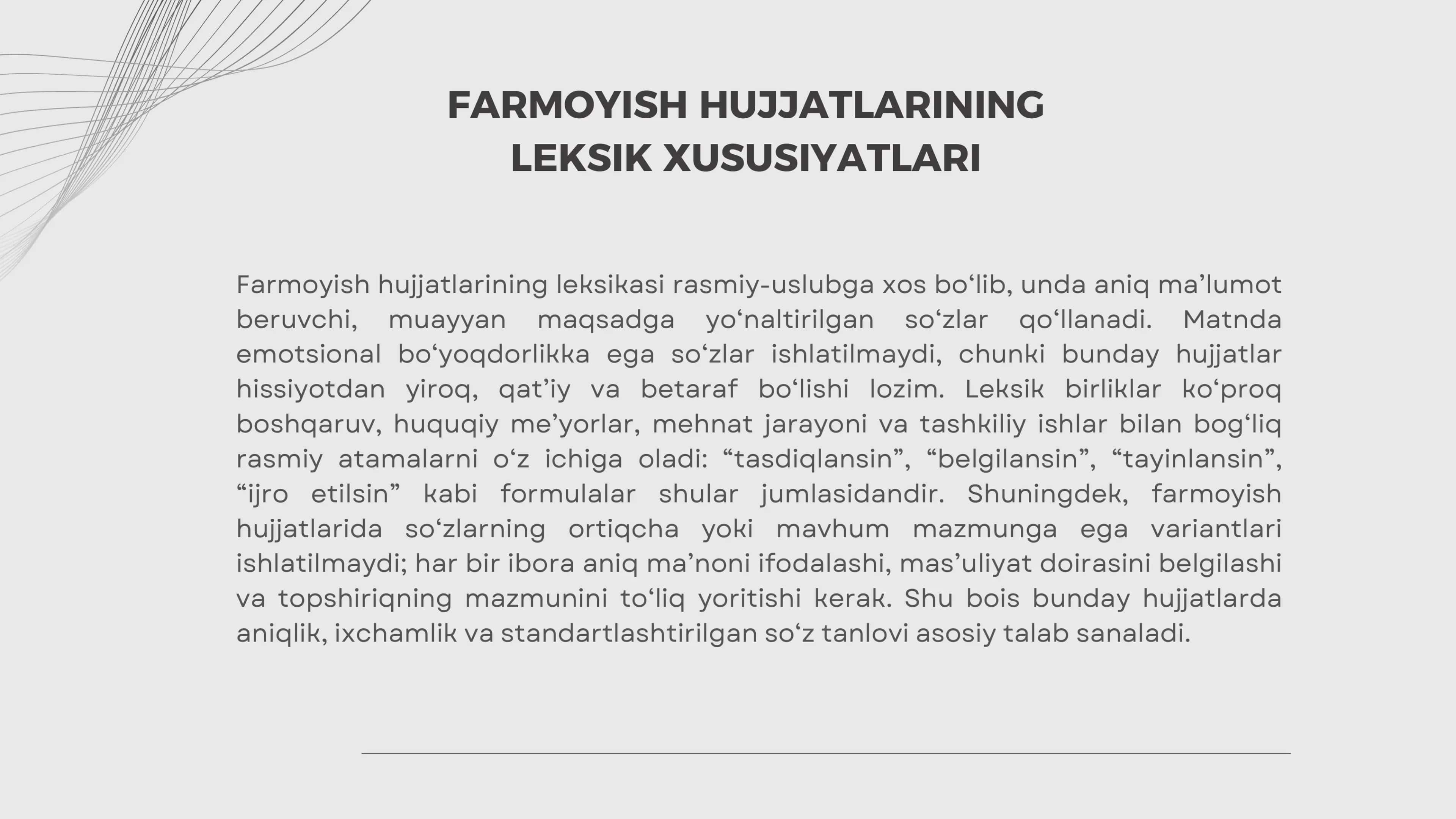FARMOYISH HUJJATLARNING LEKSIKASI VA STILISTIK XUSUSIYATLARI 3