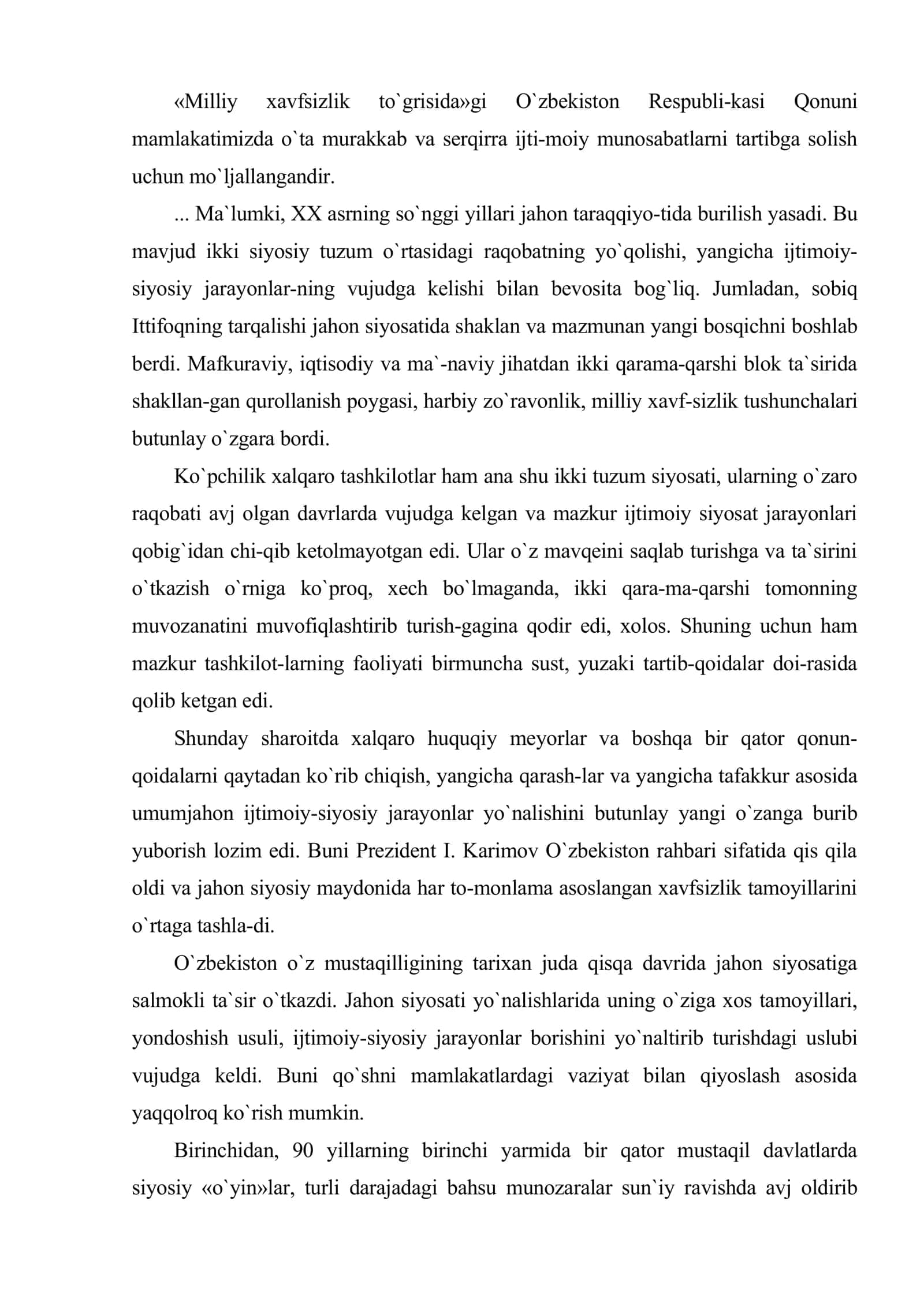Milliy xavfsizlikni ta`minlash 3