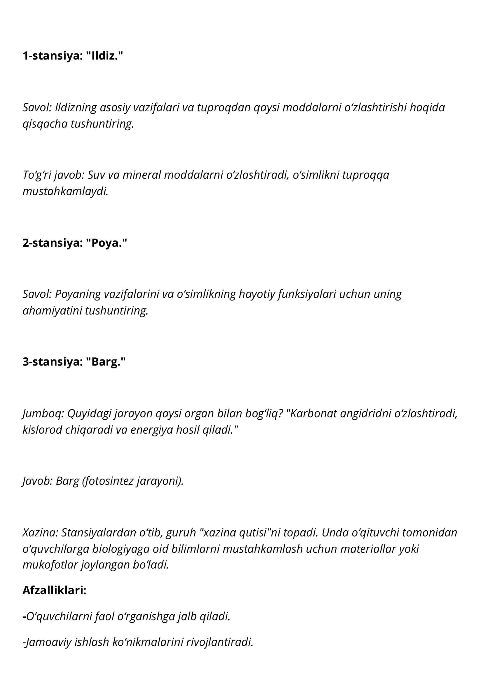 Metod: Biologik xazina qidiruvi 3