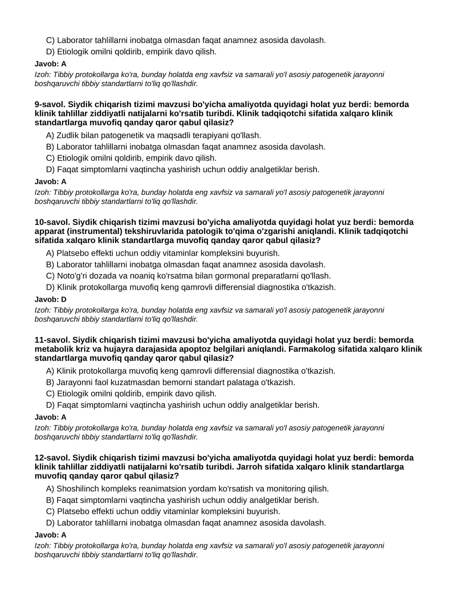 Siydik chiqarish tizimi - 3-QISM 3