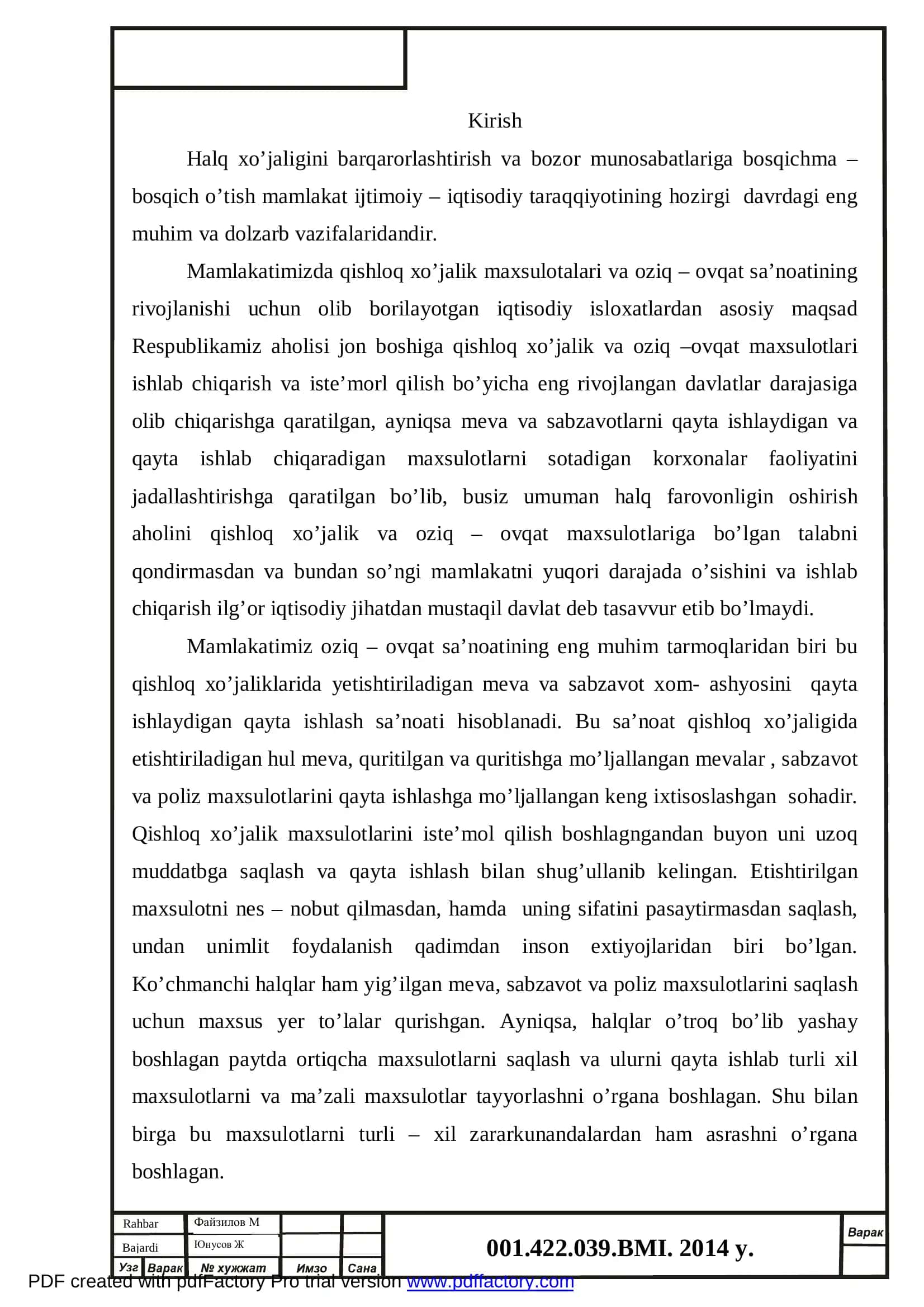 Qishloq xo’jaligi mahsulotlarini tayyorlash, saqlash va qayta ishlashni tashkil etish 3